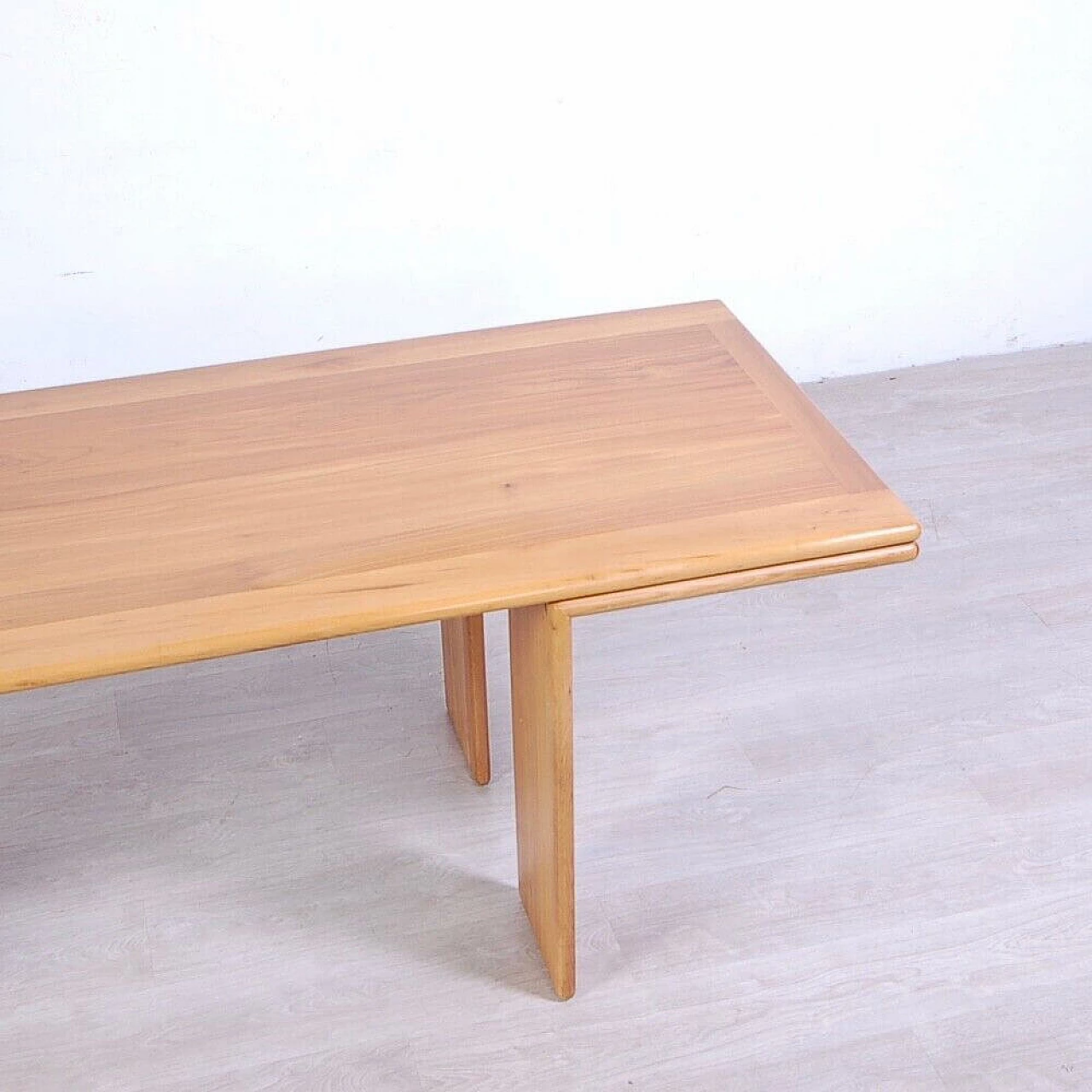 Solid wood table attributed to Mario Marenco, 1980s 13