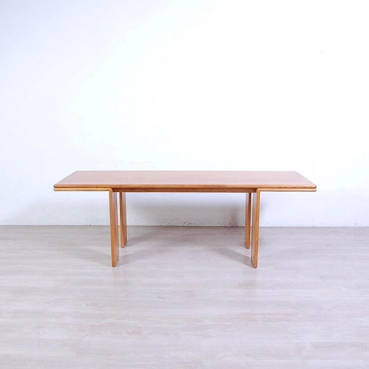 Solid wood table attributed to Mario Marenco, 1980s 18