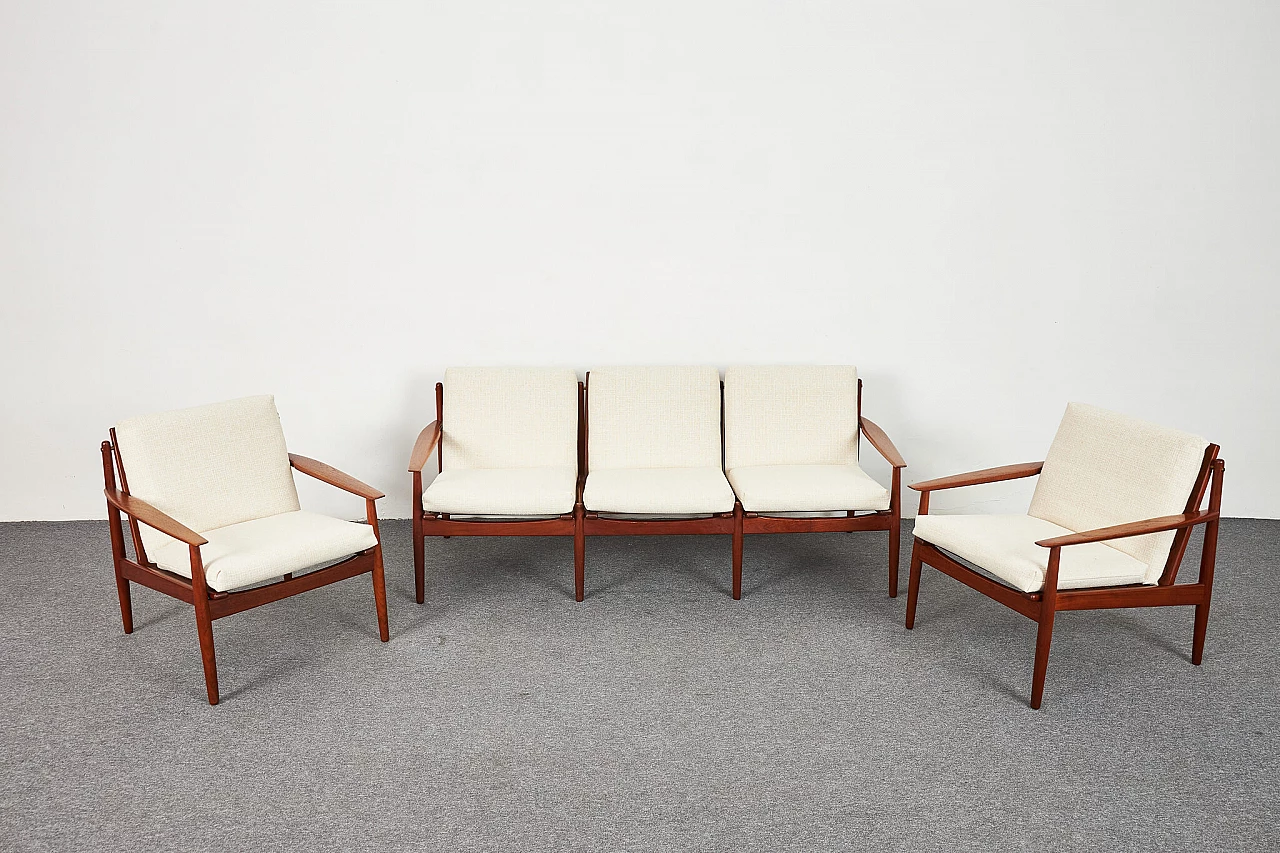 Sofa and pair of armchairs by Arne Vodder for Glostrup, 1960s 1