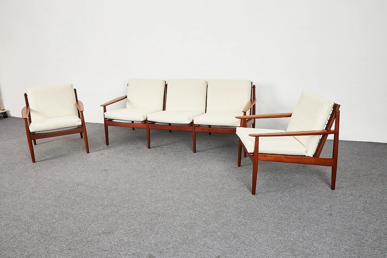 Sofa and pair of armchairs by Arne Vodder for Glostrup, 1960s 8