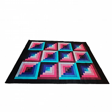 Geometric wool rug by Missoni for T&J Vestor, 1980s