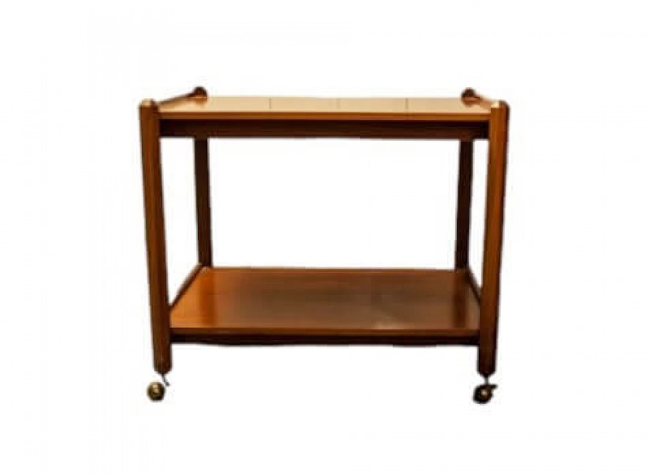 Teak bar cart, 1950s 9