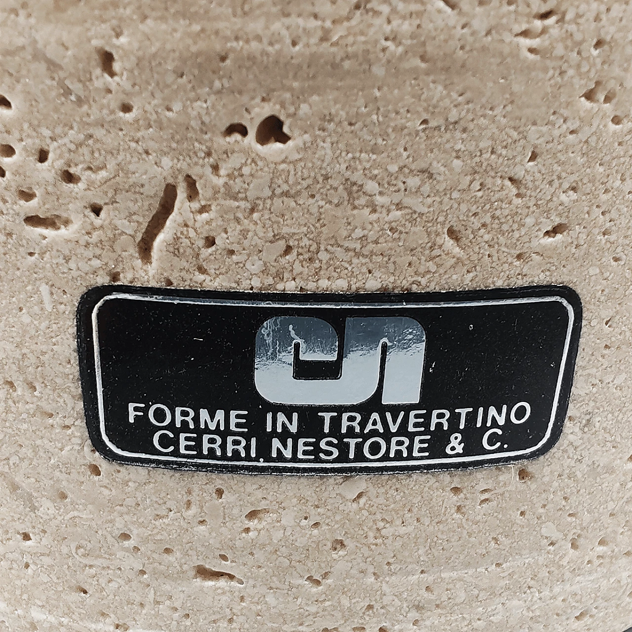 Round travertine box by Cerri Nestore, 1970s 7