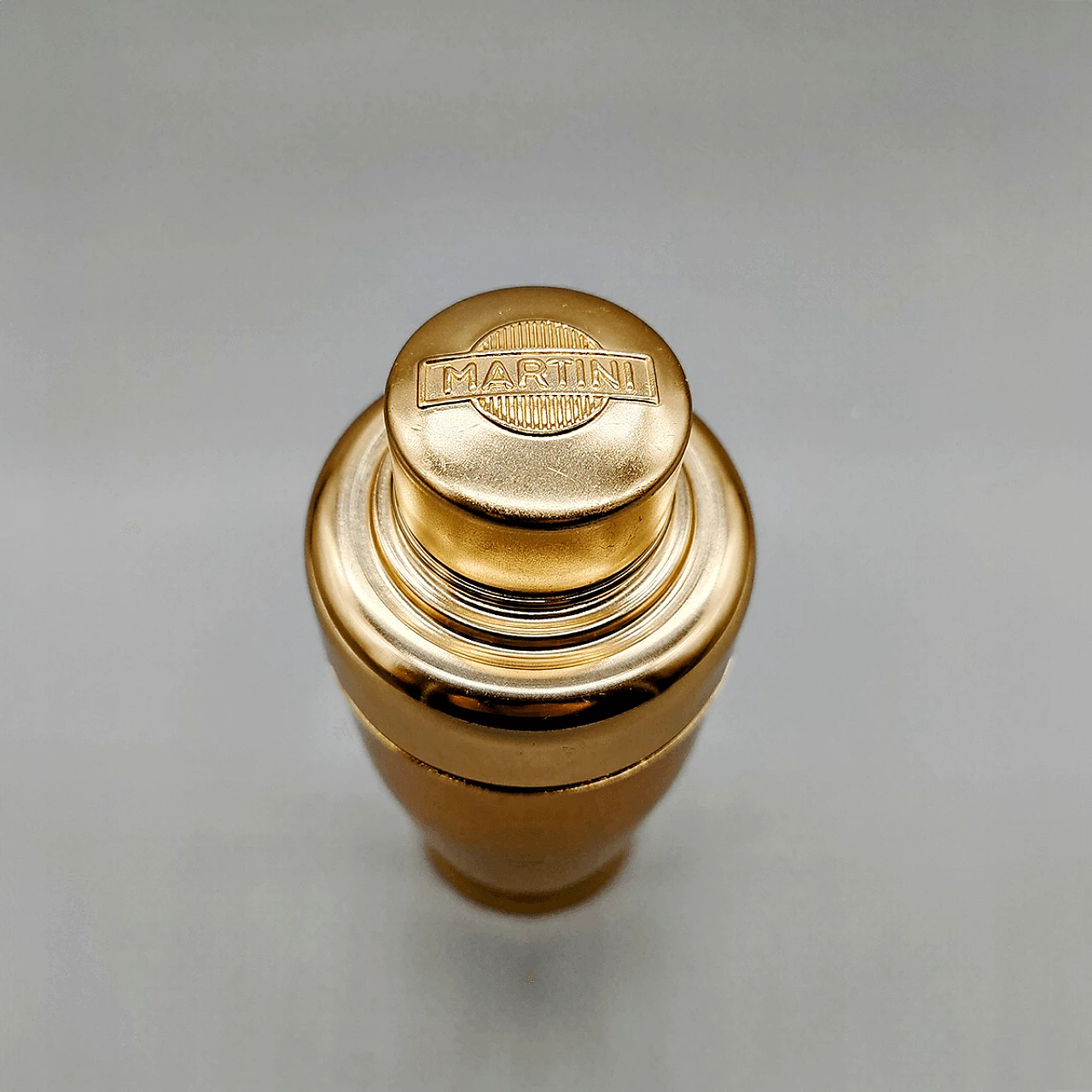 Martini cocktail shaker in gold colour, 1960s 6