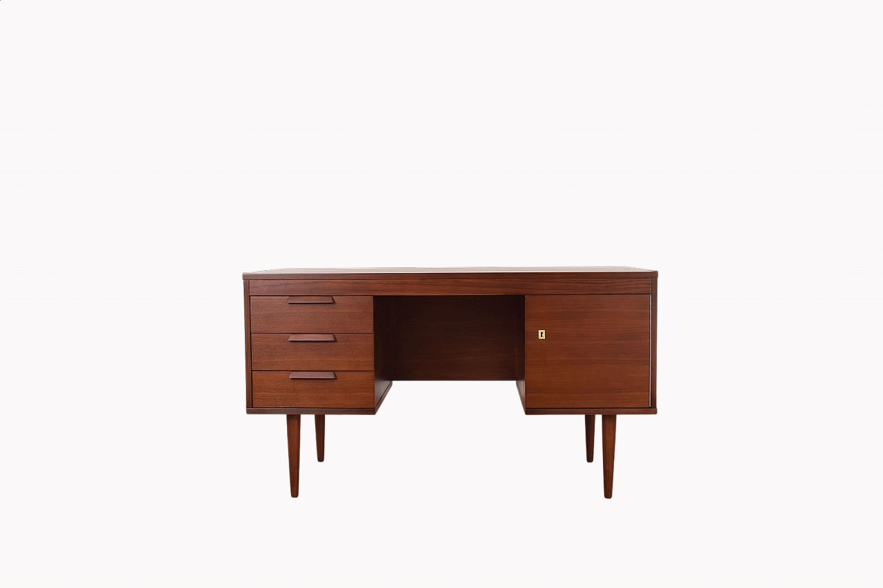 German walnut desk, 1960s 14