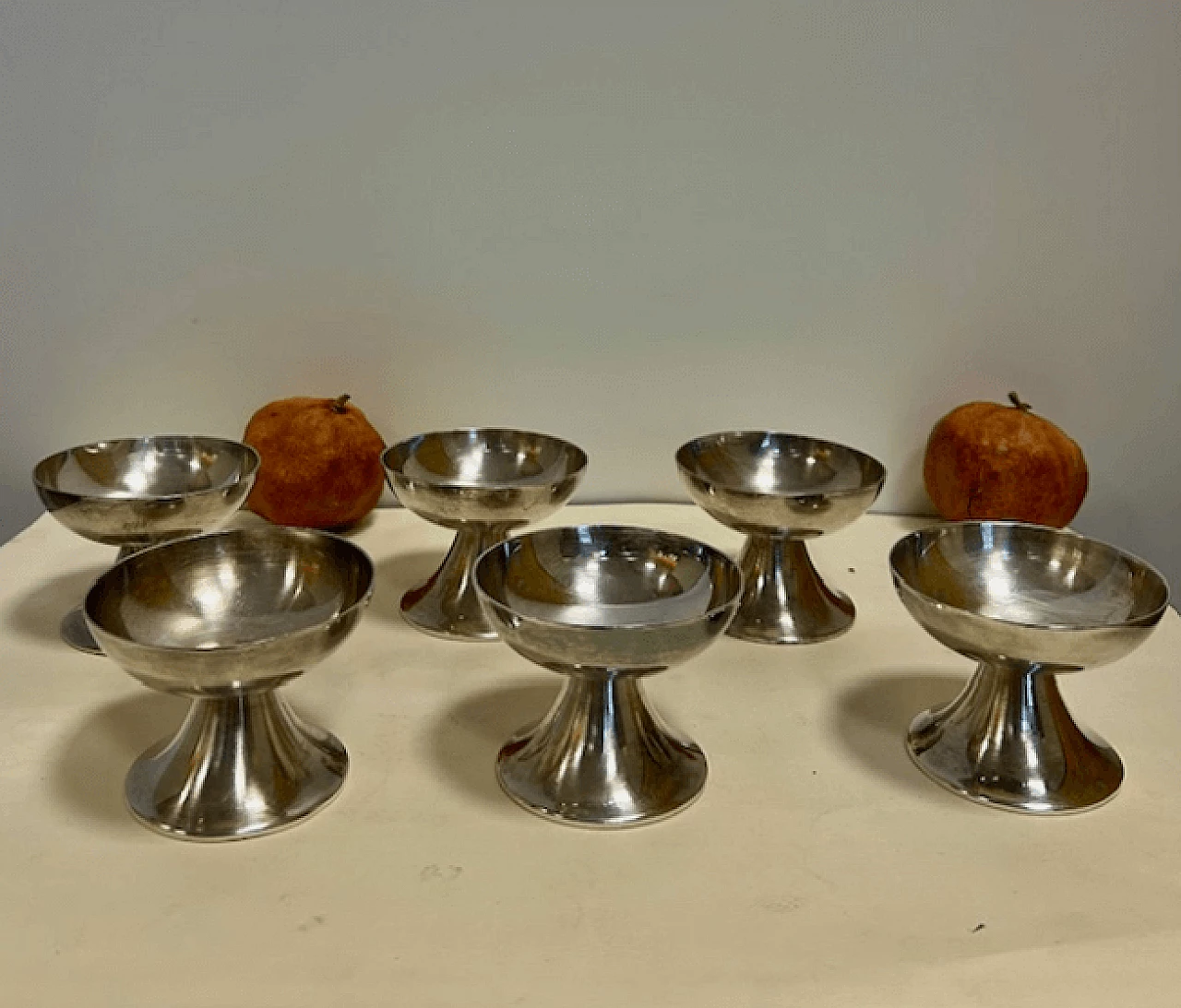 6 Arthur Krupp ice cream cups by Gio Ponti for Jolly Hotel, 1930s 4