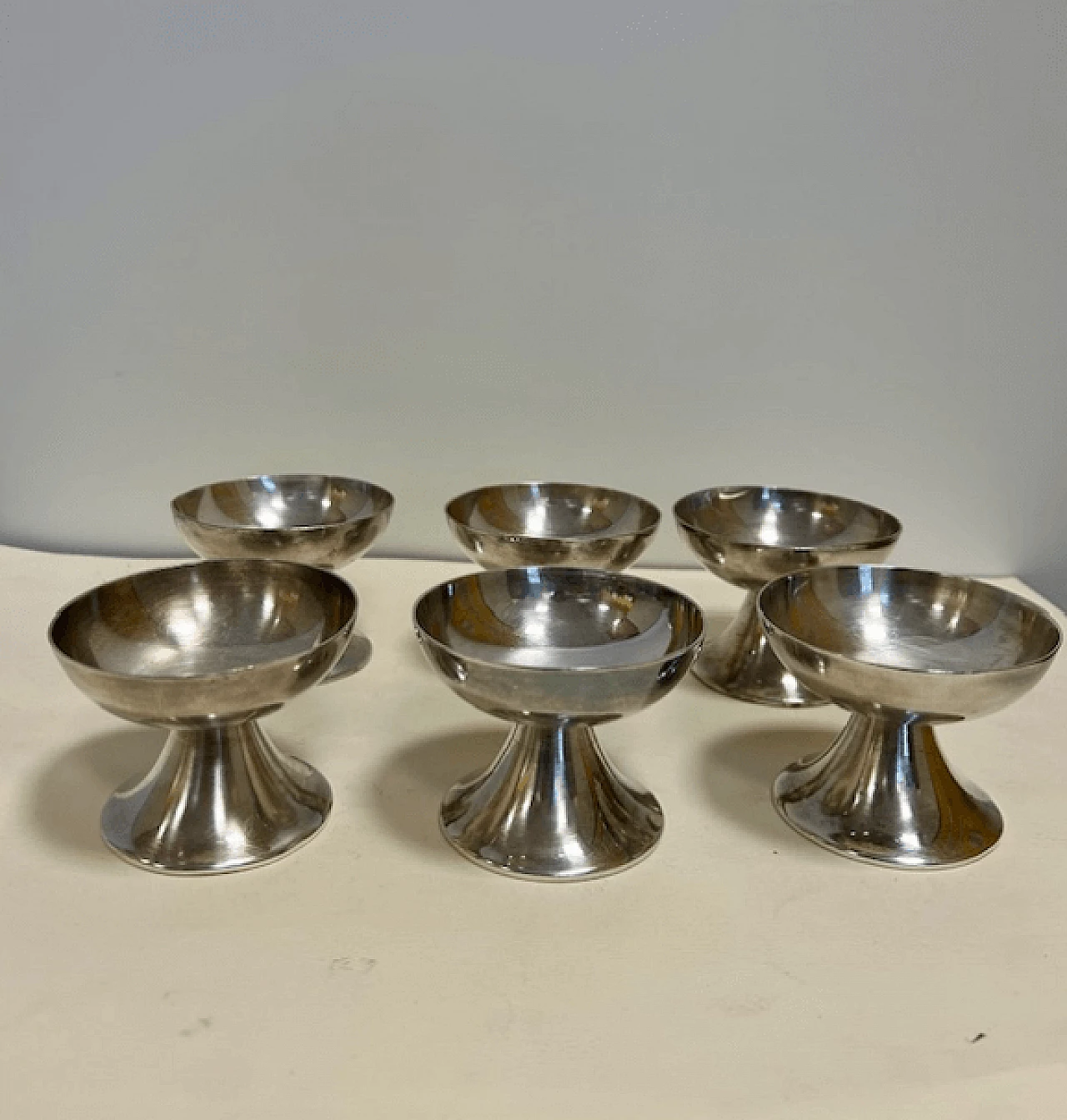 6 Arthur Krupp ice cream cups by Gio Ponti for Jolly Hotel, 1930s 7