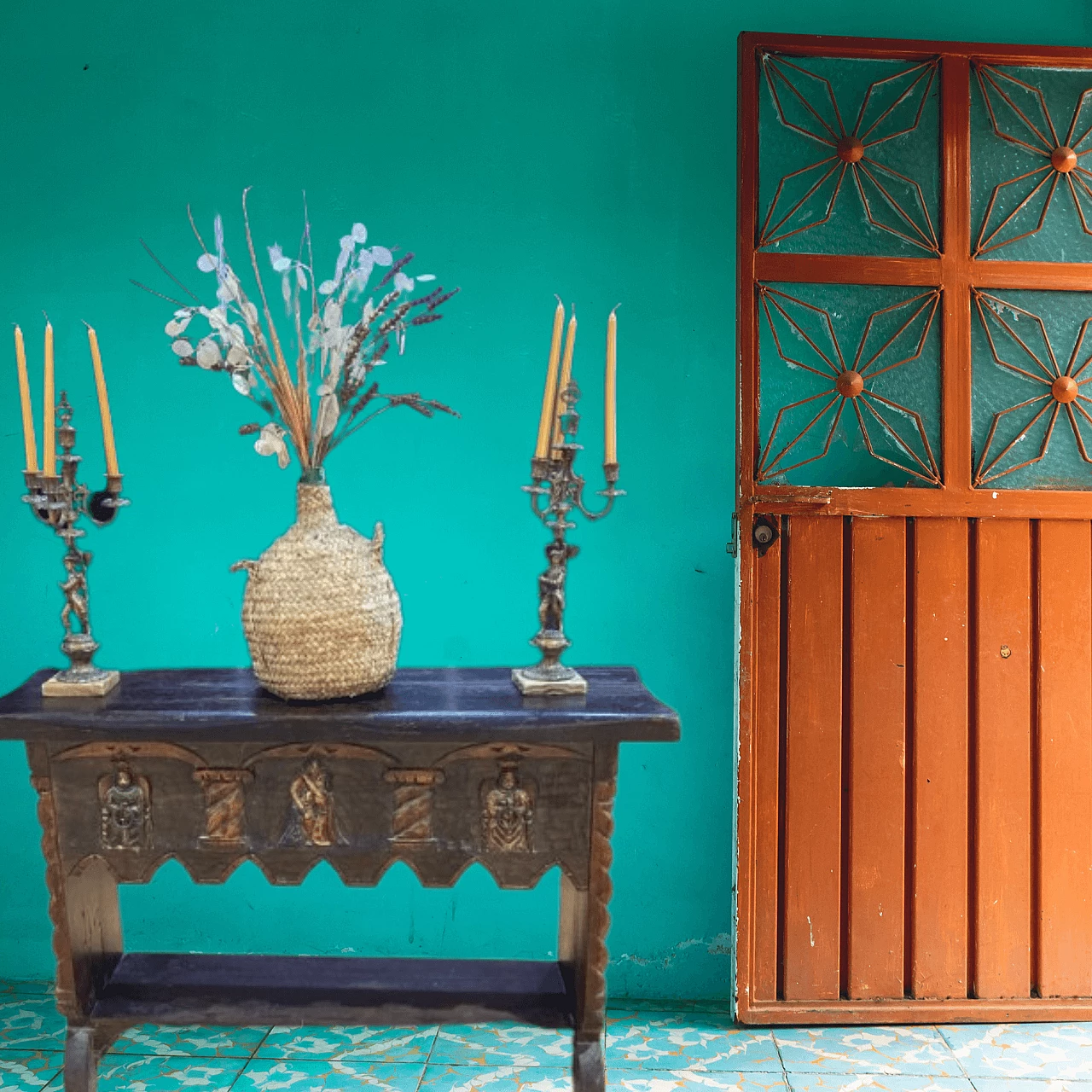 Catalan carved oak console, late 19th century 13