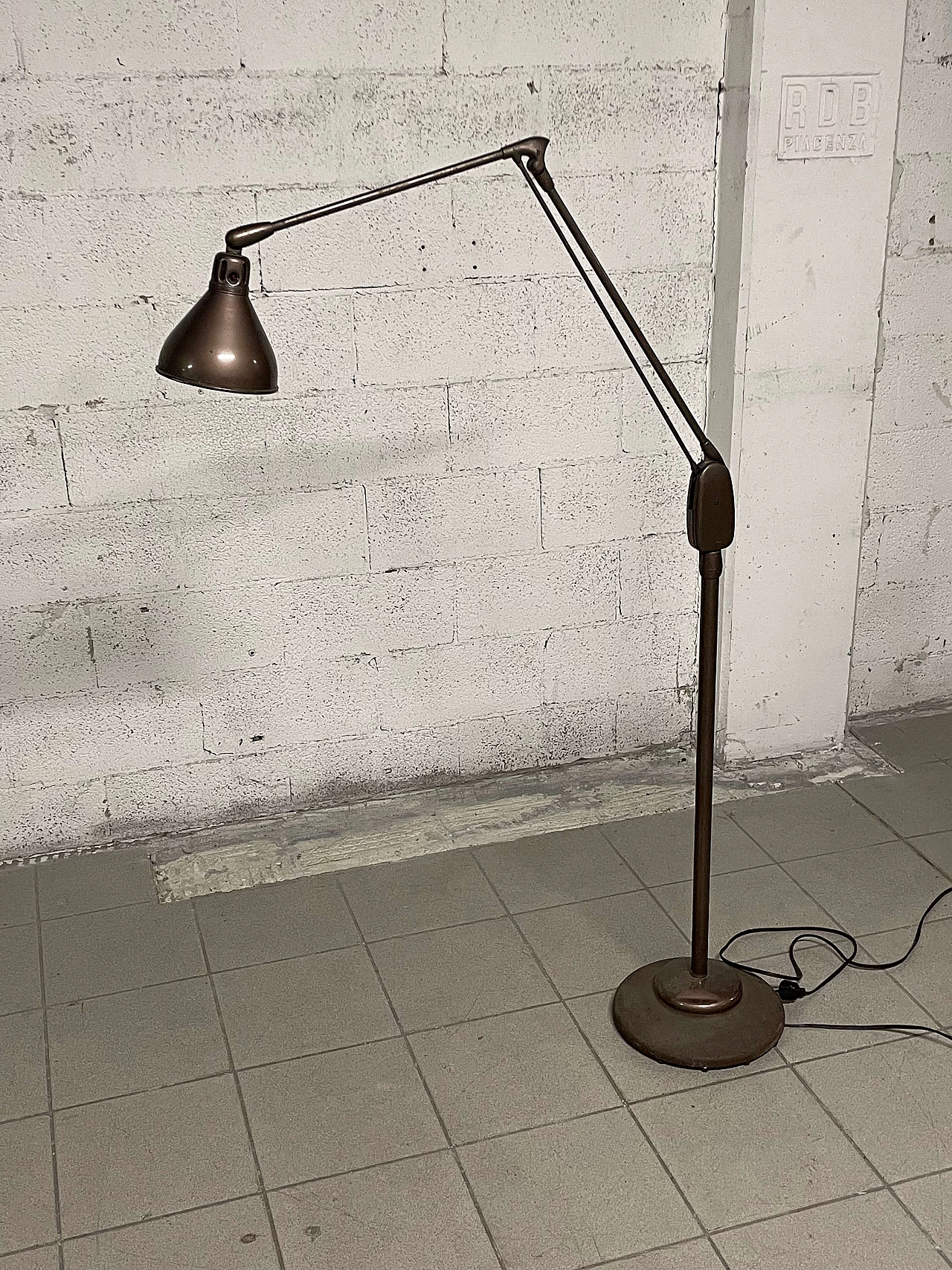 Lampada da terra allungabile 605 di Dazor MFG, anni '50 5