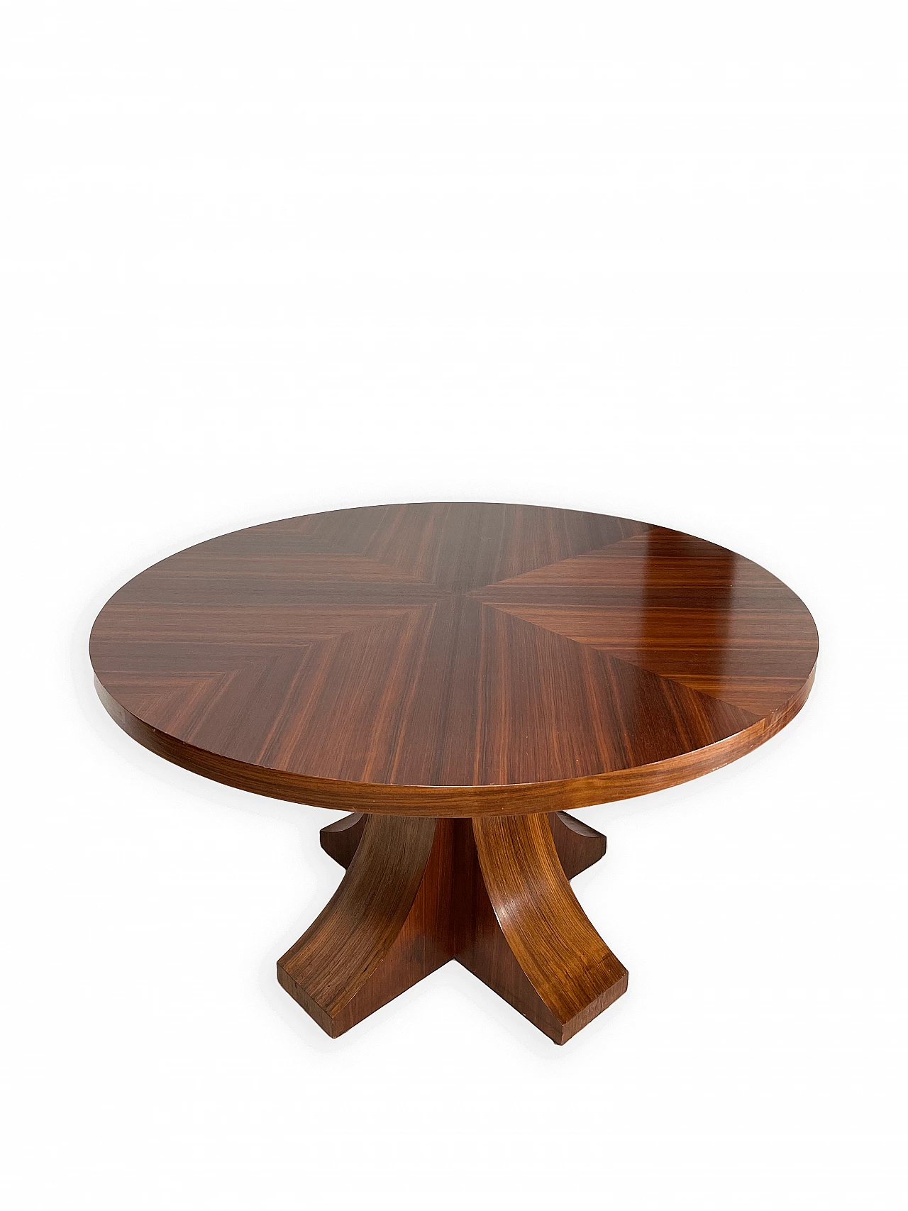 Round wood table, 1950s 1