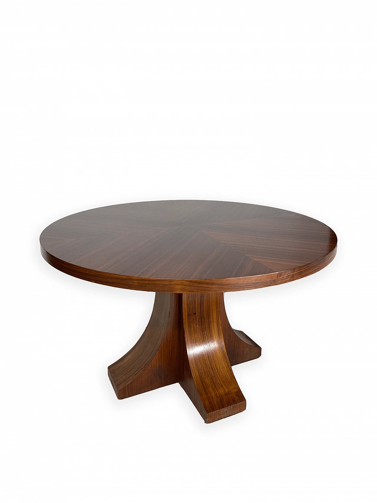 Round wood table, 1950s 2