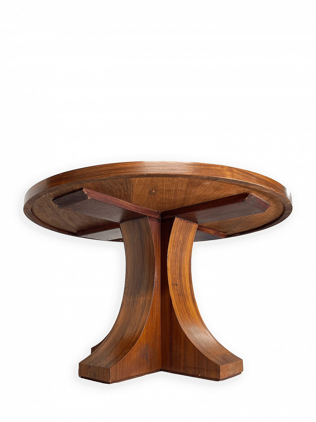 Round wood table, 1950s 4