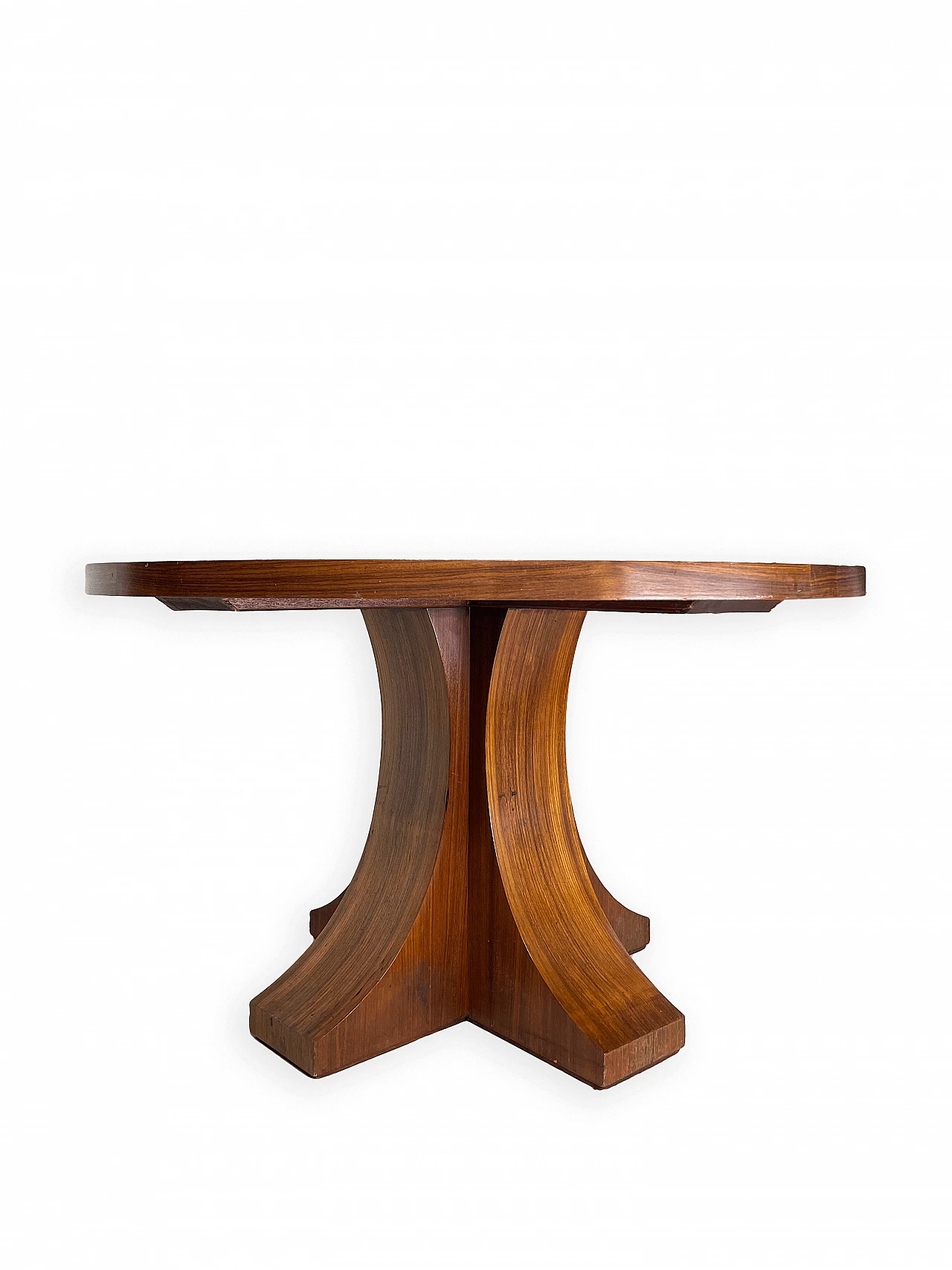 Round wood table, 1950s 5