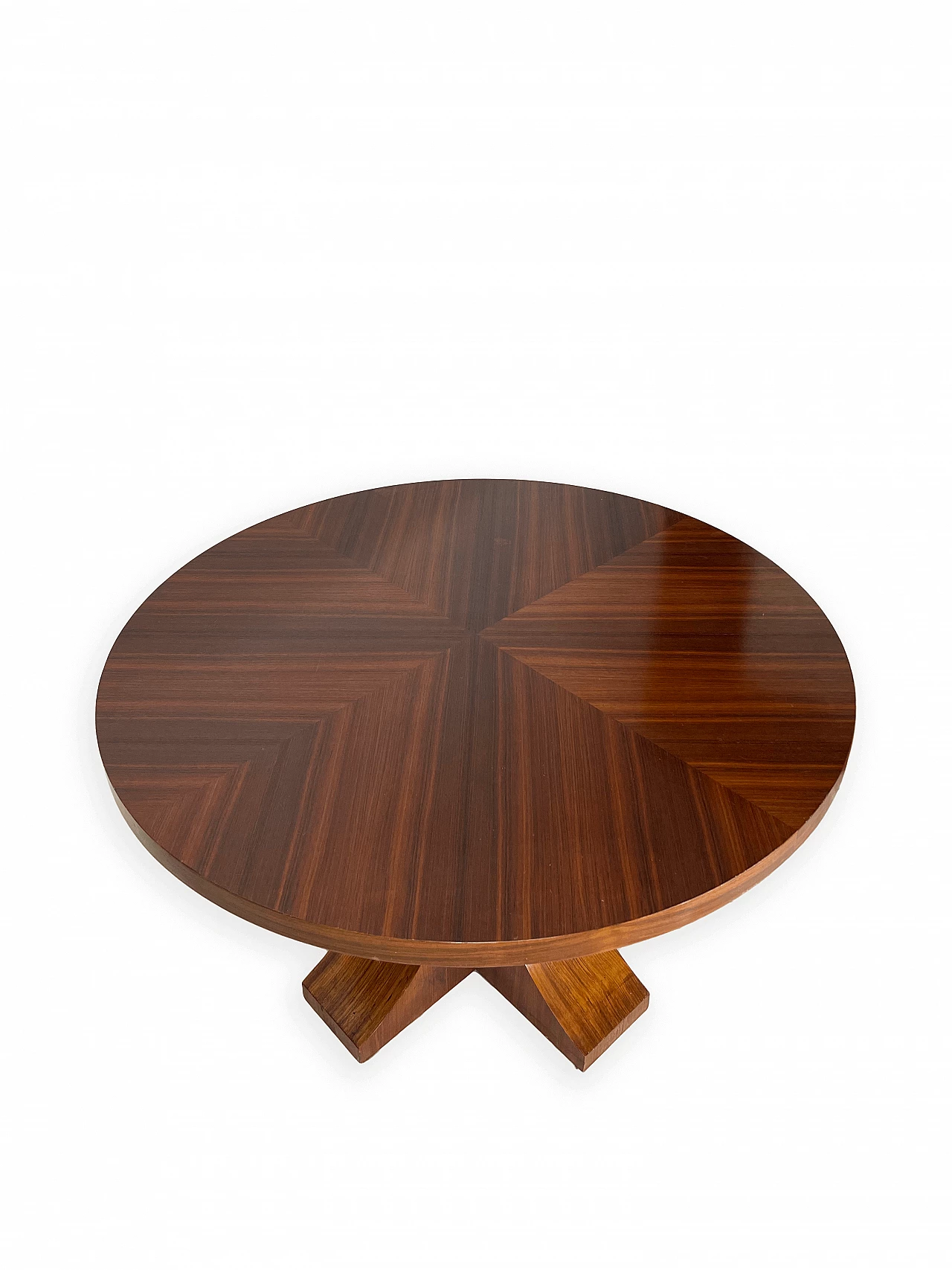 Round wood table, 1950s 6