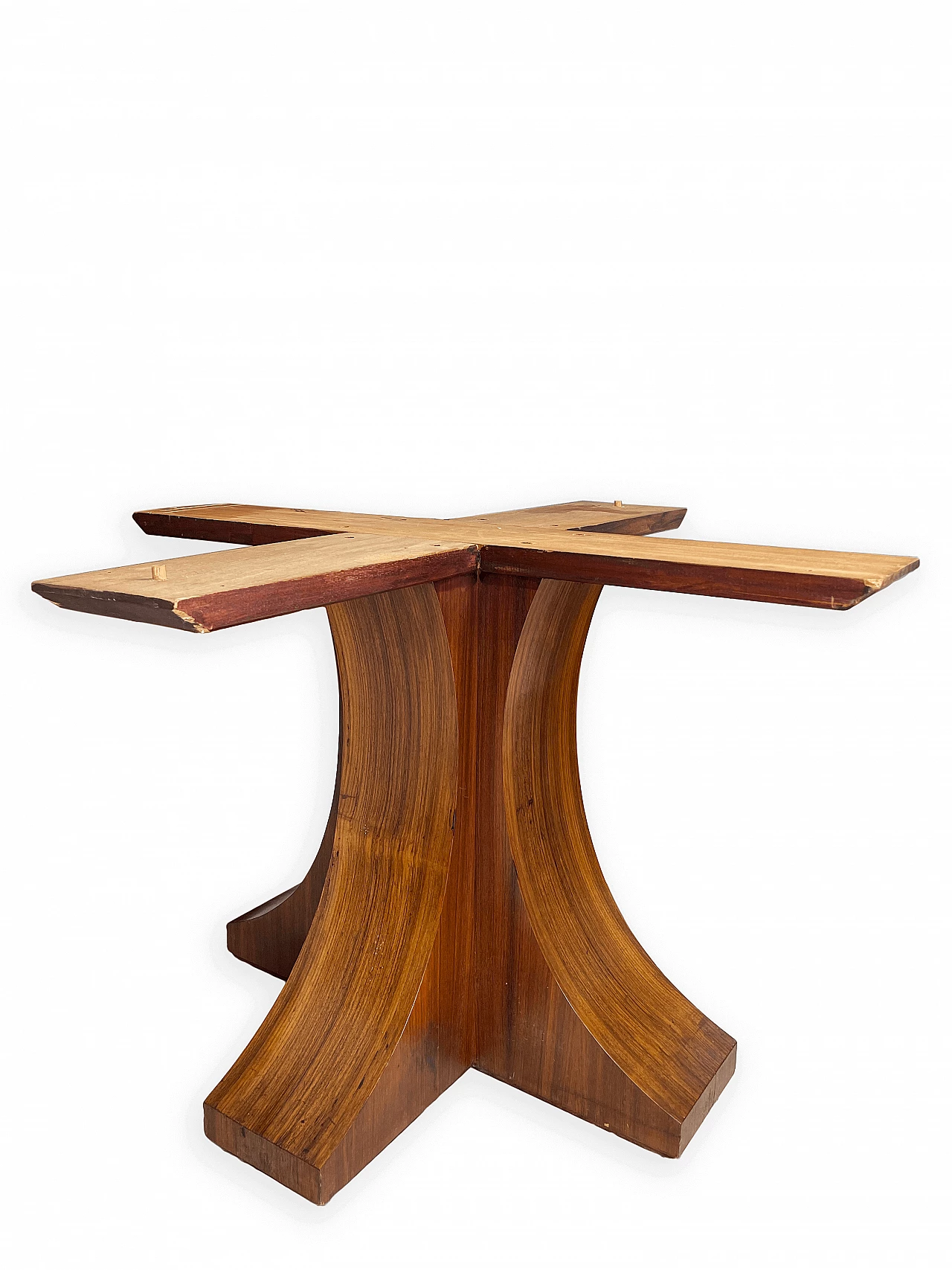 Round wood table, 1950s 11