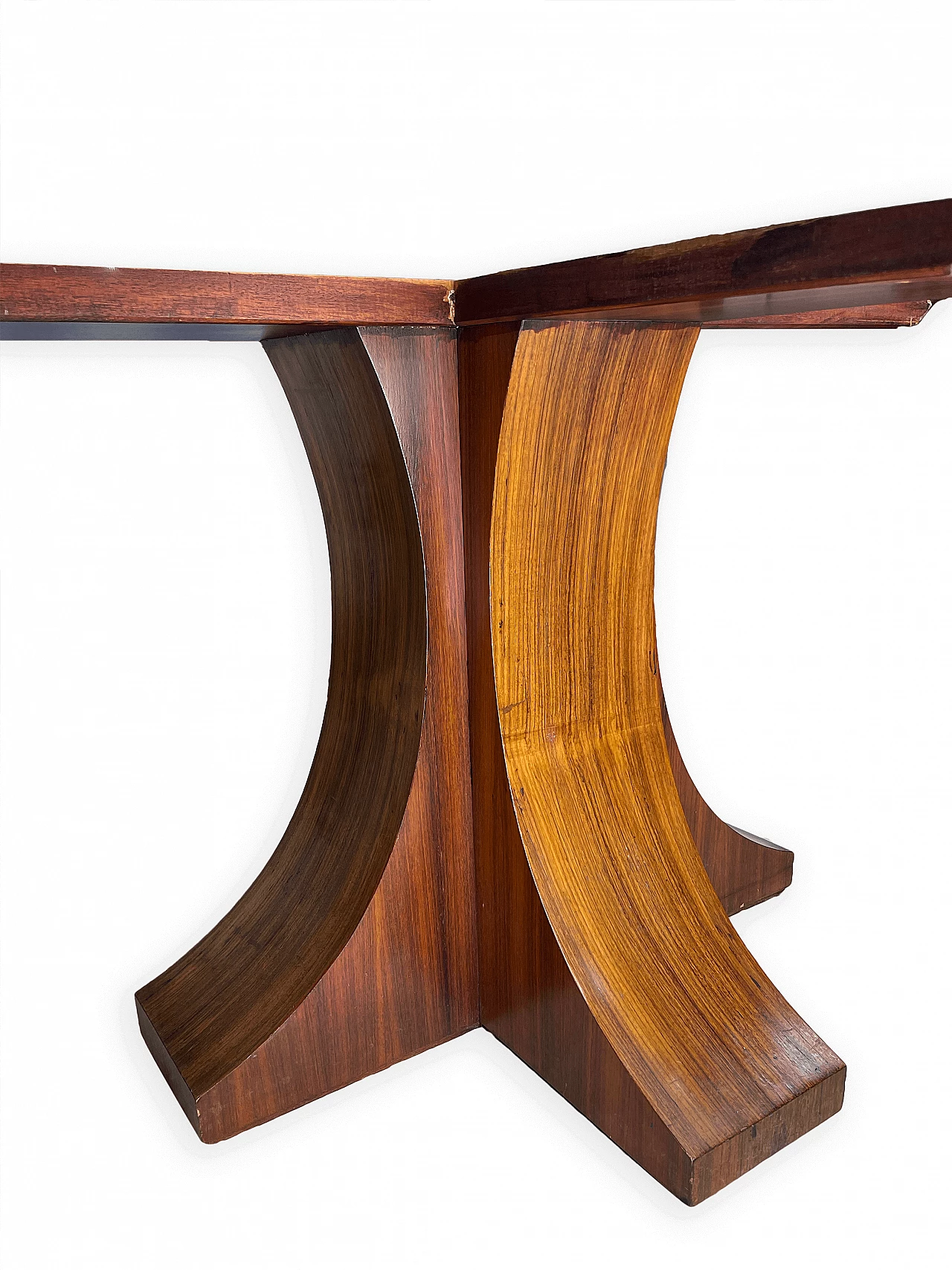 Round wood table, 1950s 13