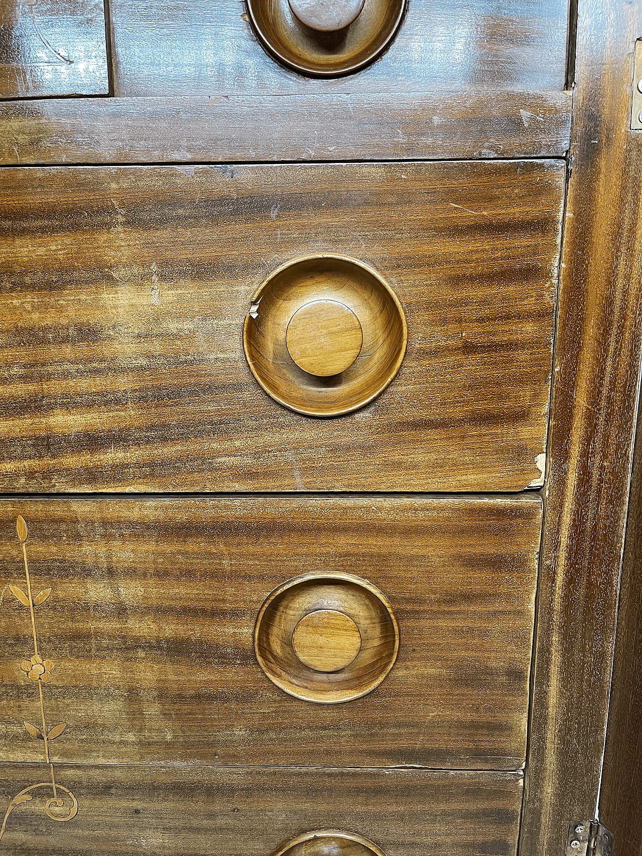 Art Deco walnut and marble chest of drawers, 1935 9