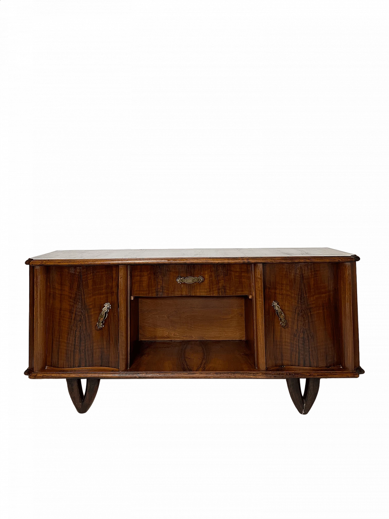 Florentine Art Deco wood sideboard, 1940s 16