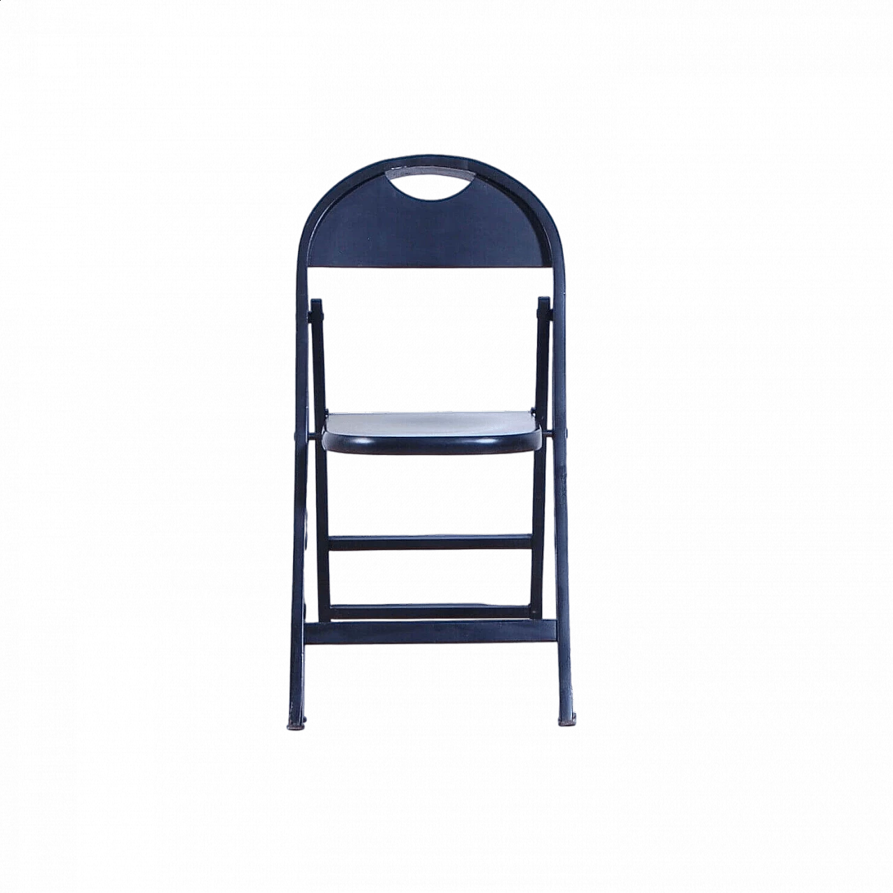 Black lacquered wooden folding chair, 1960s 11