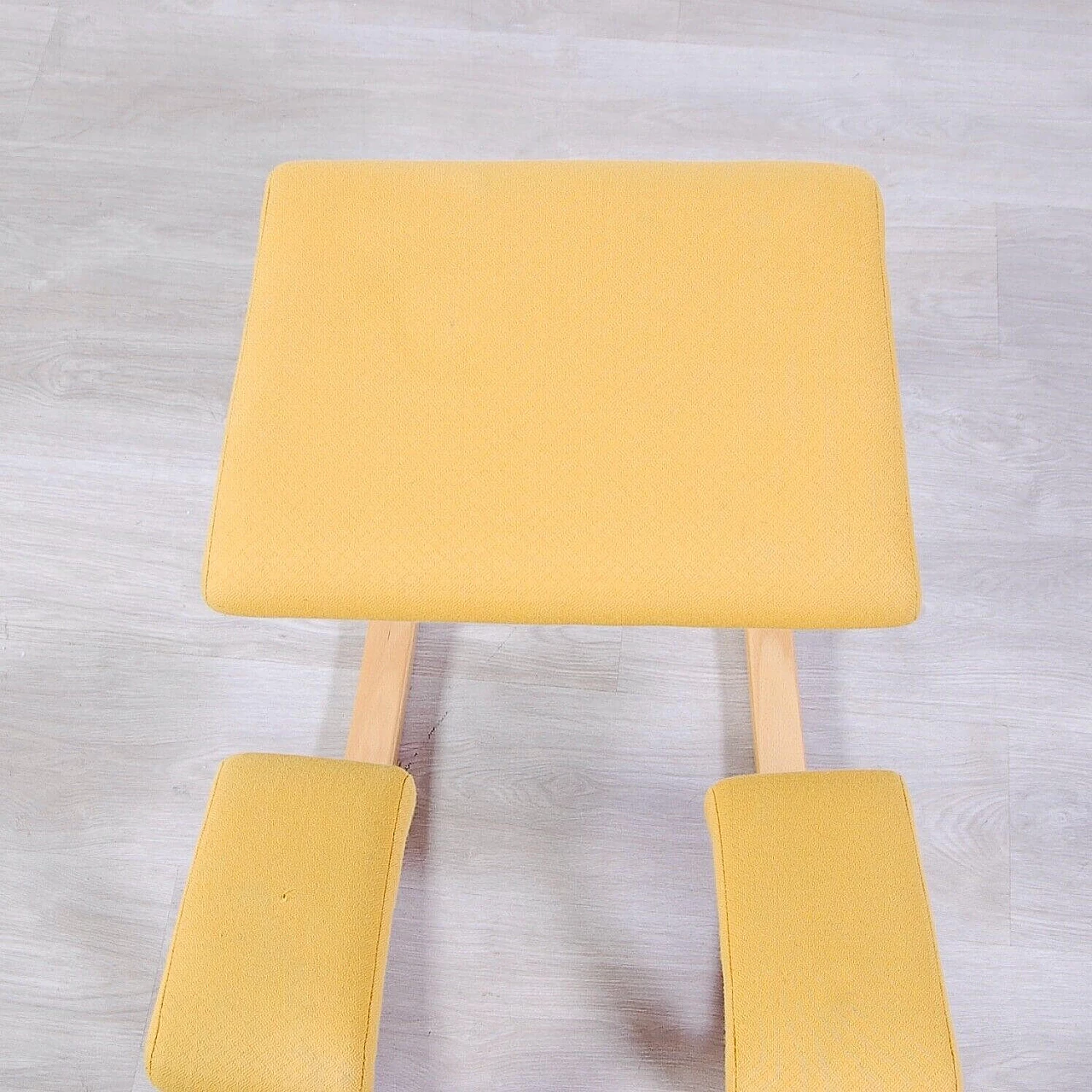 Yellow Stokke ergonomic chair by Peter Opsvik, 1980s 6