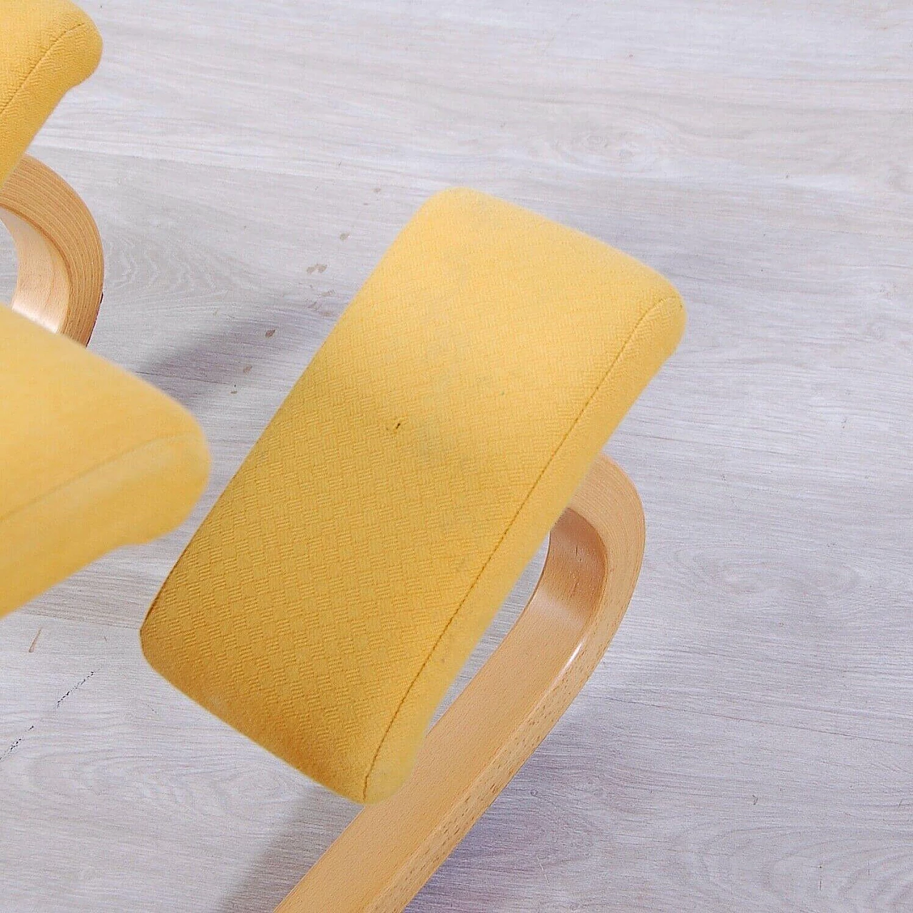 Yellow Stokke ergonomic chair by Peter Opsvik, 1980s 8