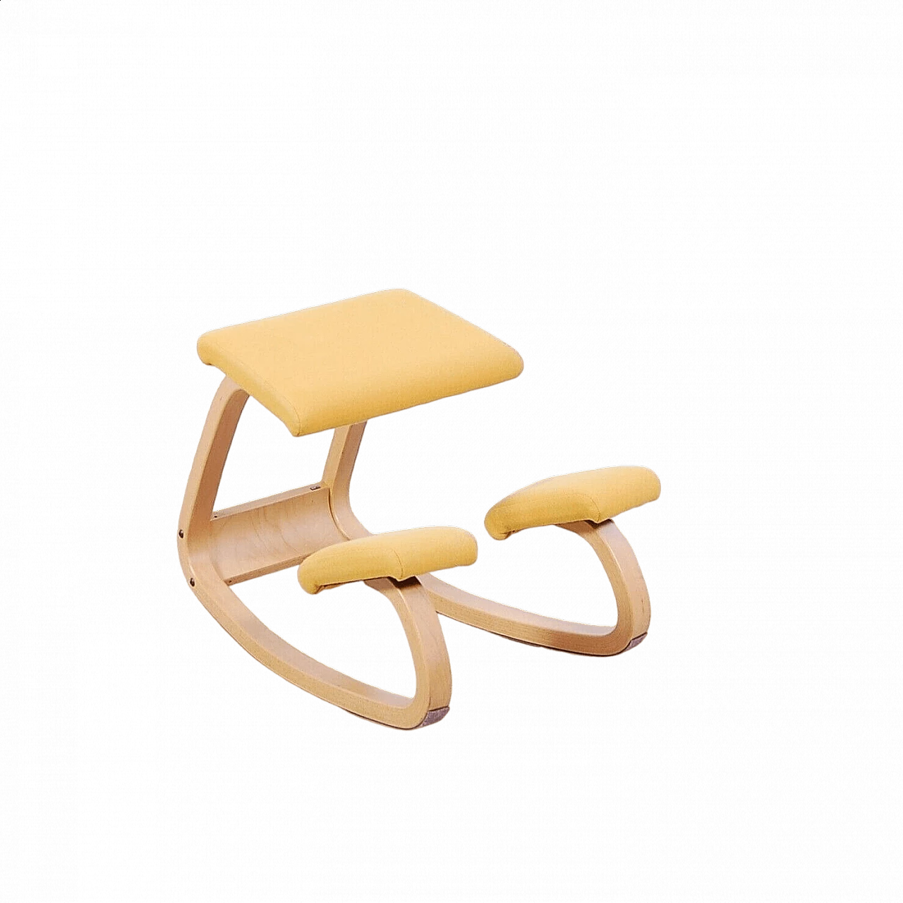 Yellow Stokke ergonomic chair by Peter Opsvik, 1980s 15