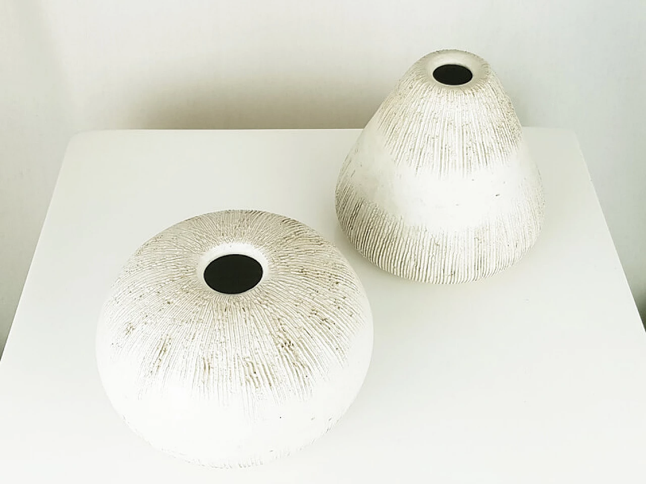 Pair of glazed ceramic vases by La Bottega, 1970s 7