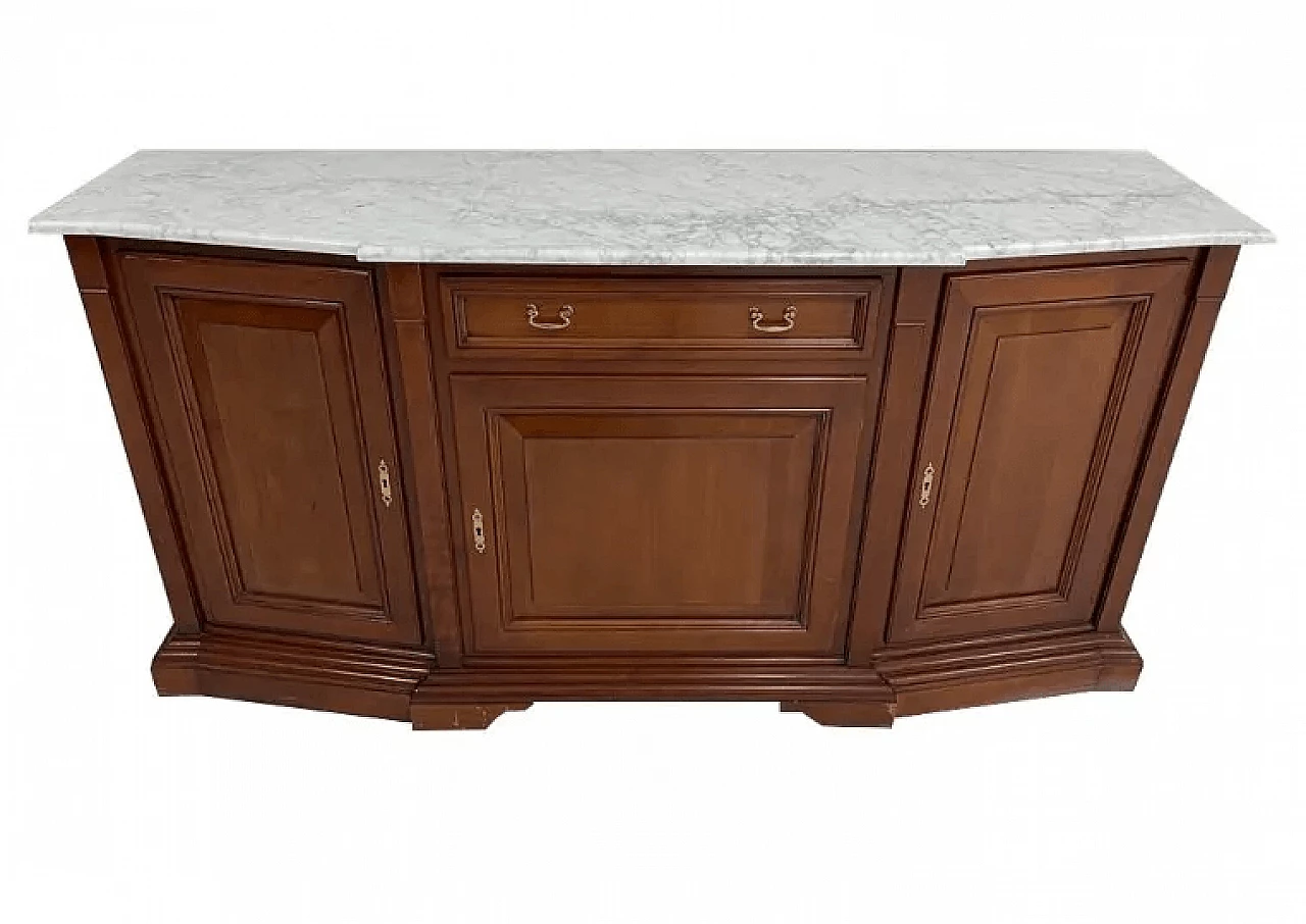 Credenza in legno massello e marmo di Carrara di Florian 1