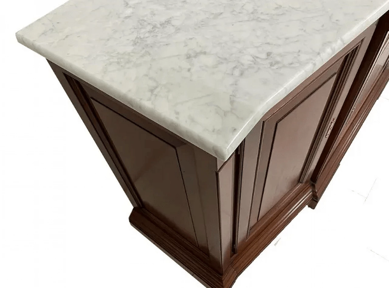 Credenza in legno massello e marmo di Carrara di Florian 3