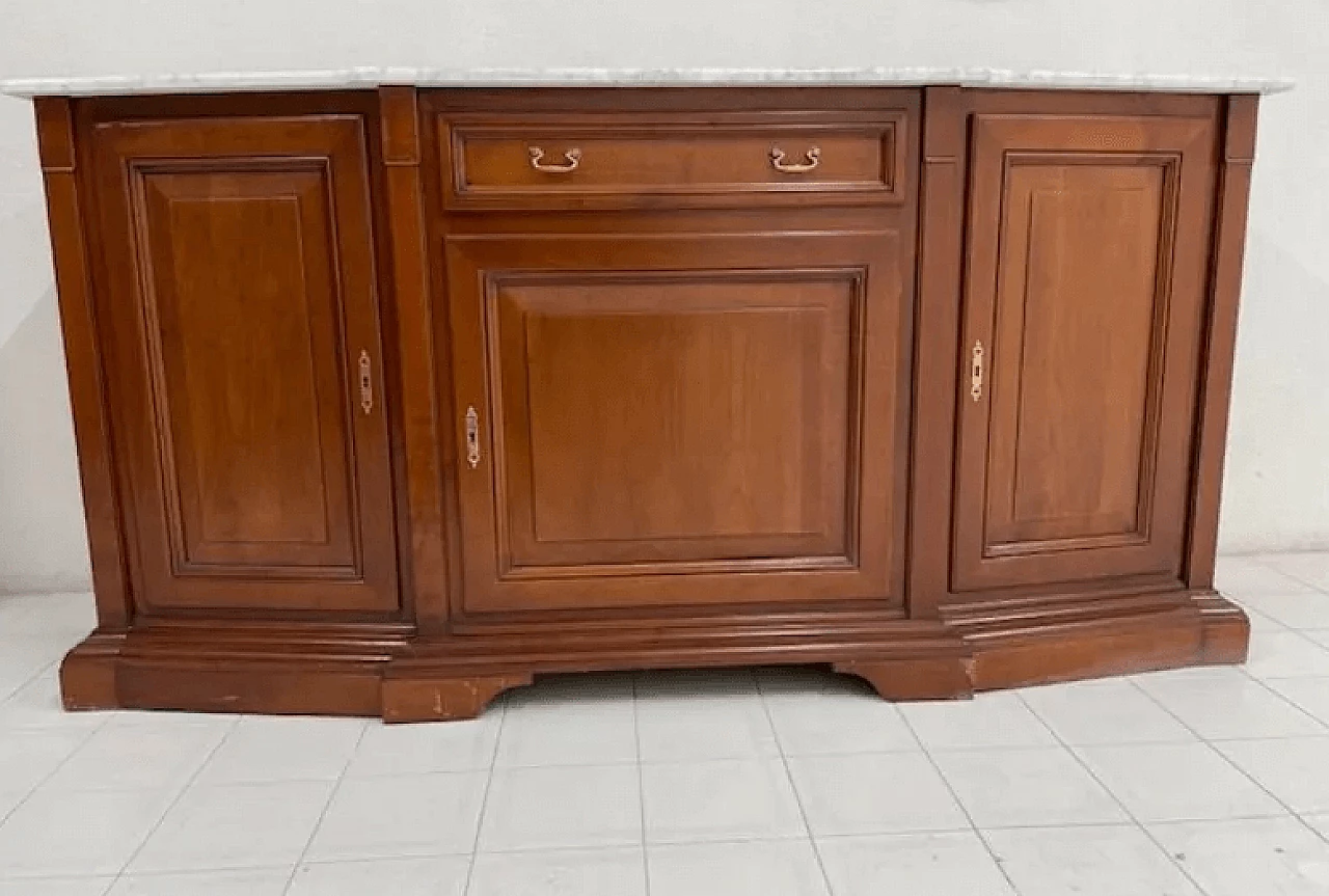 Credenza in legno massello e marmo di Carrara di Florian 6