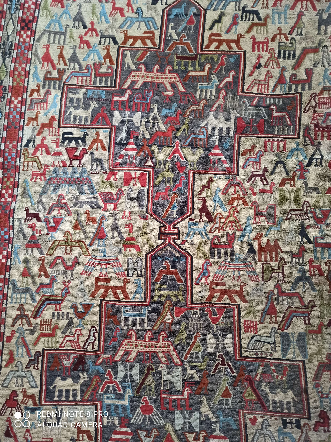 Iranian wool Sumak rug, late 19th century 4