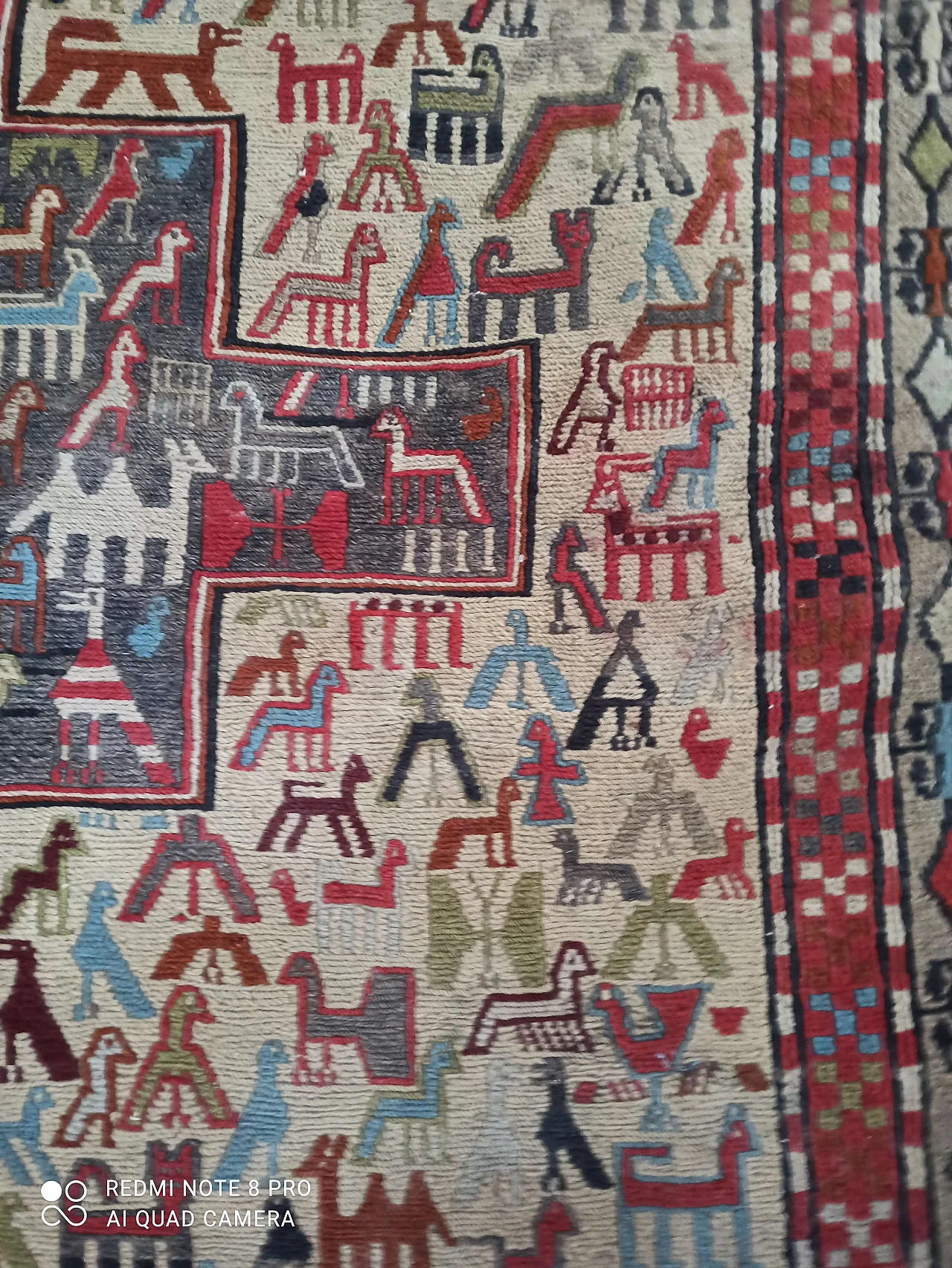 Iranian wool Sumak rug, late 19th century 5