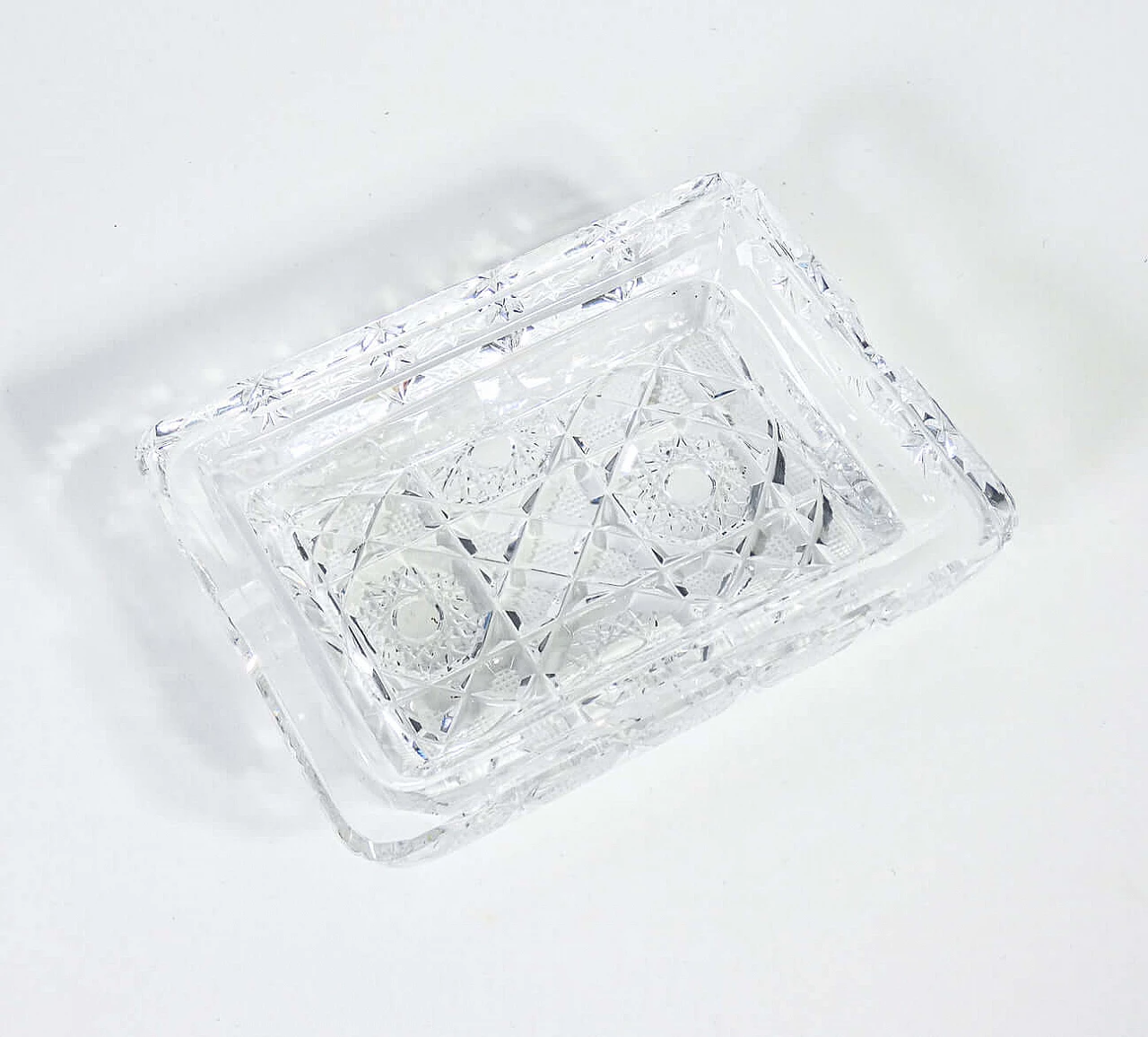 Crystal and 800 silver ashtray and cigarette case by Argenteria F.lli Passera, 1950s 5