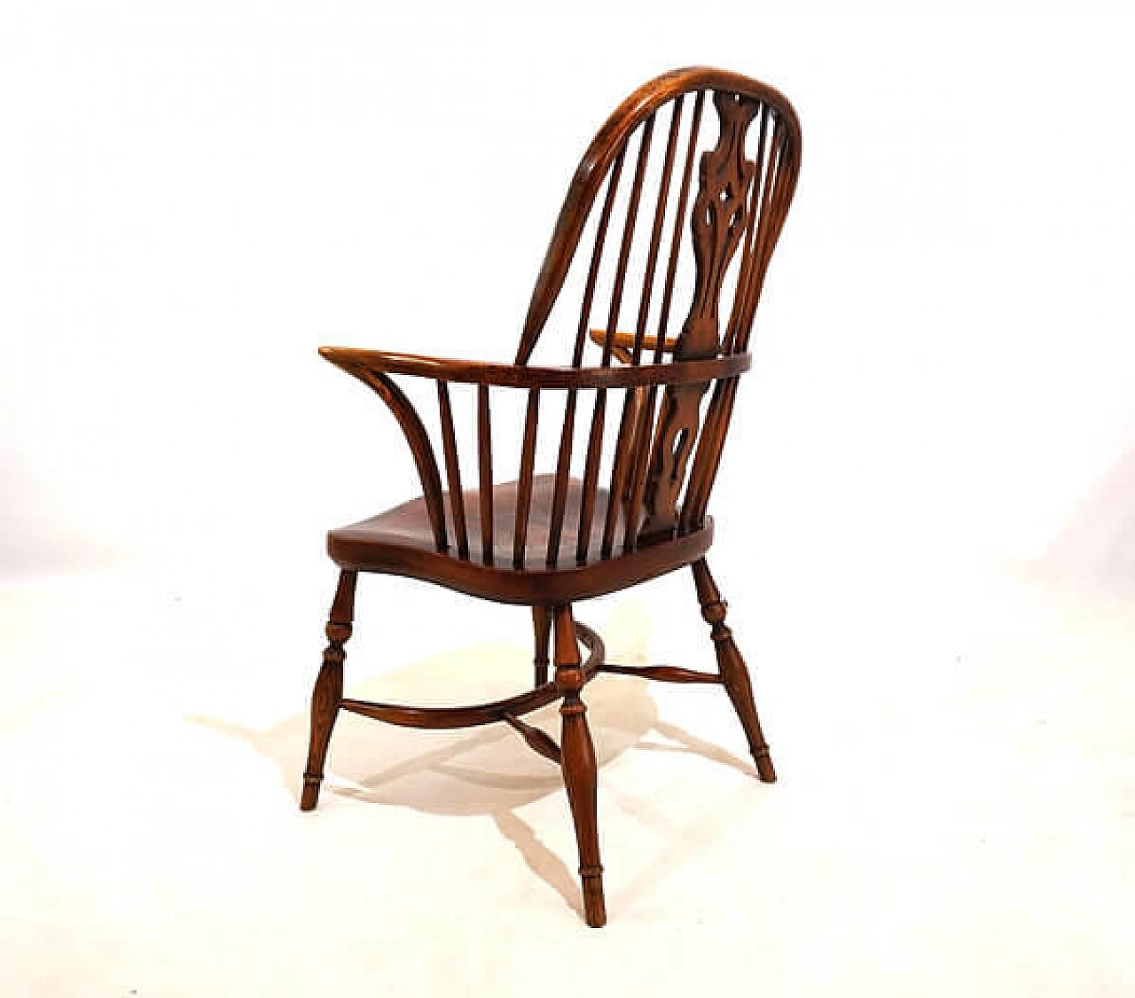 Windsor elm chair with armrests, late 19th century 13