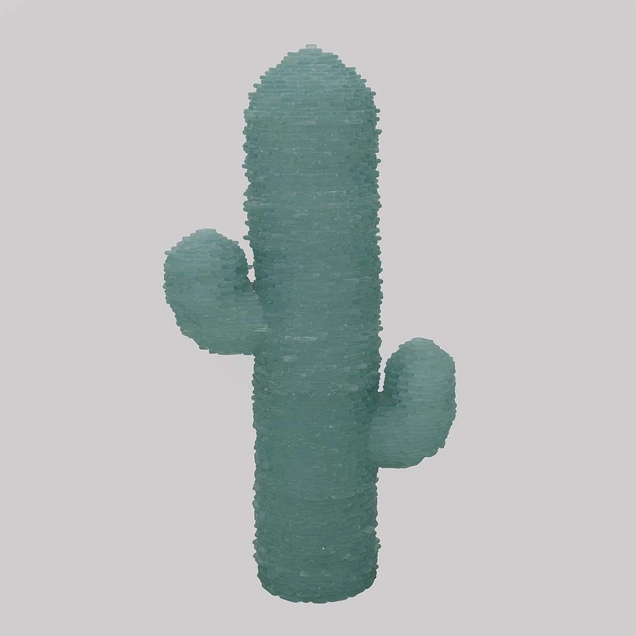 Cactus floor lamp in aqua green Murano glass by Poliarte, 1970s 3