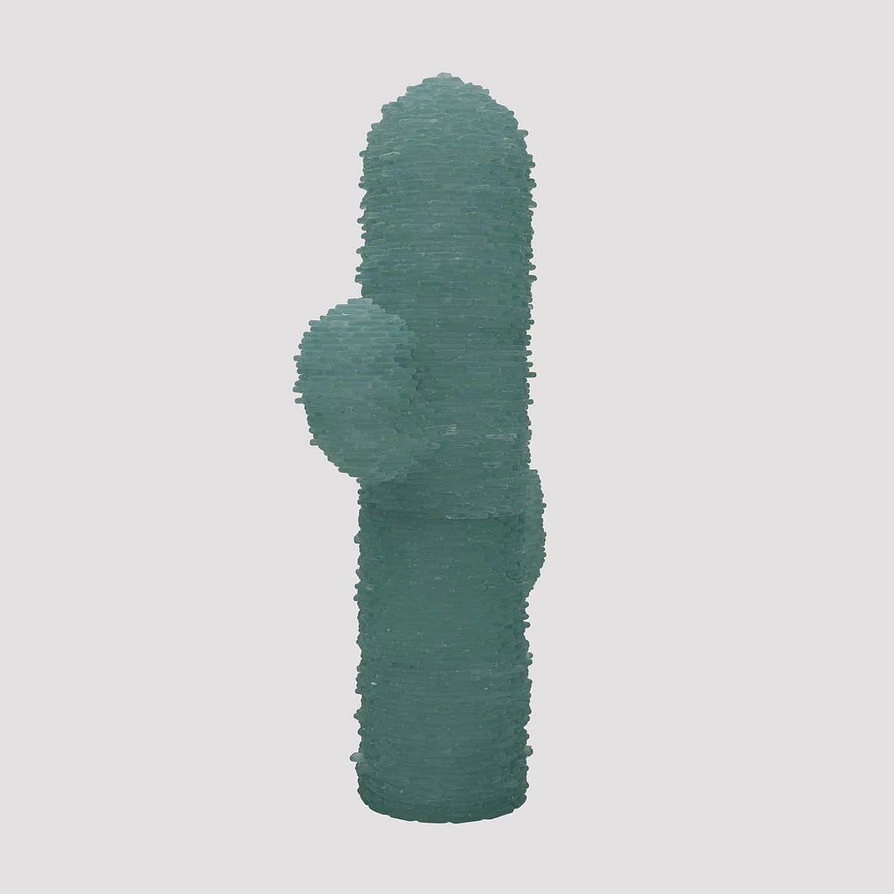 Cactus floor lamp in aqua green Murano glass by Poliarte, 1970s 4