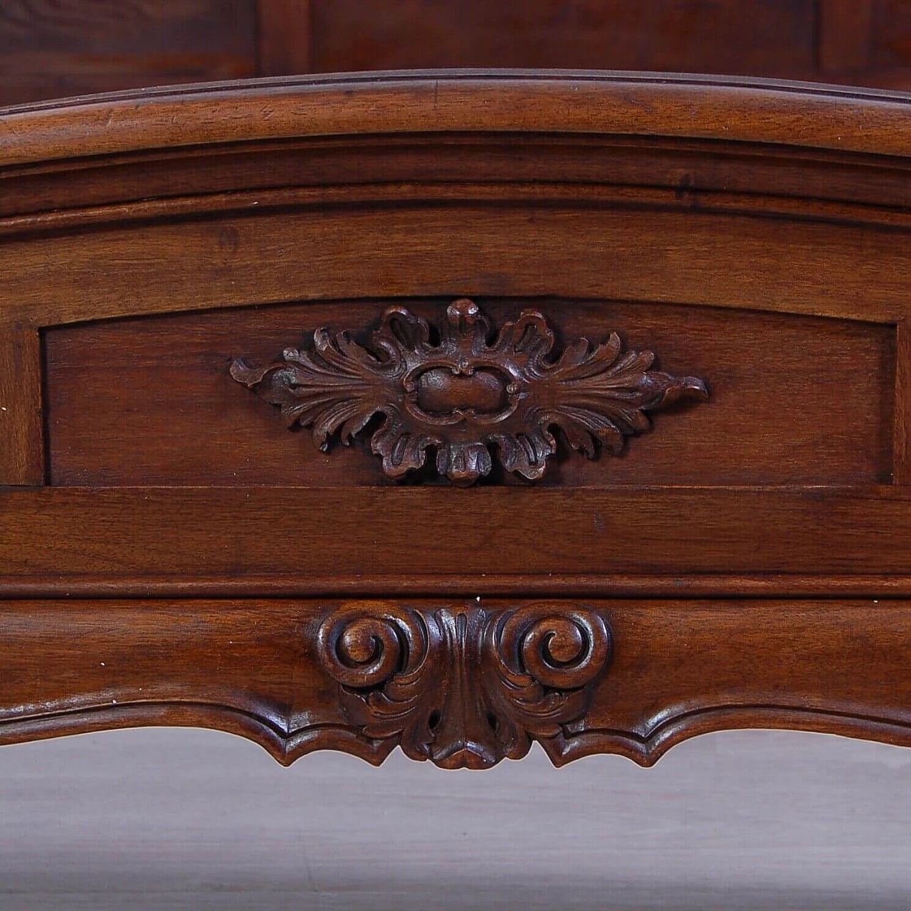 Carved wooden double bed, early 20th century 13