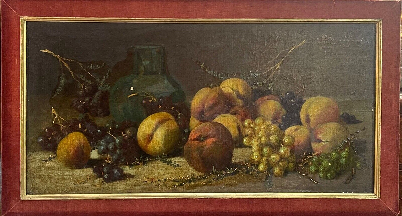 M. Ronaghini, Natura morta, olio su tavola, inizio '900 1