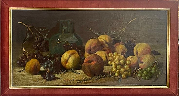 M. Ronaghini, Natura morta, olio su tavola, inizio '900