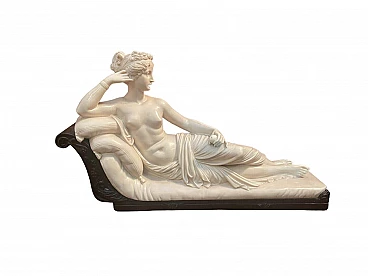 Gino Ruggeri, Paolina Bonaparte, scultura in alabastro con base in legno