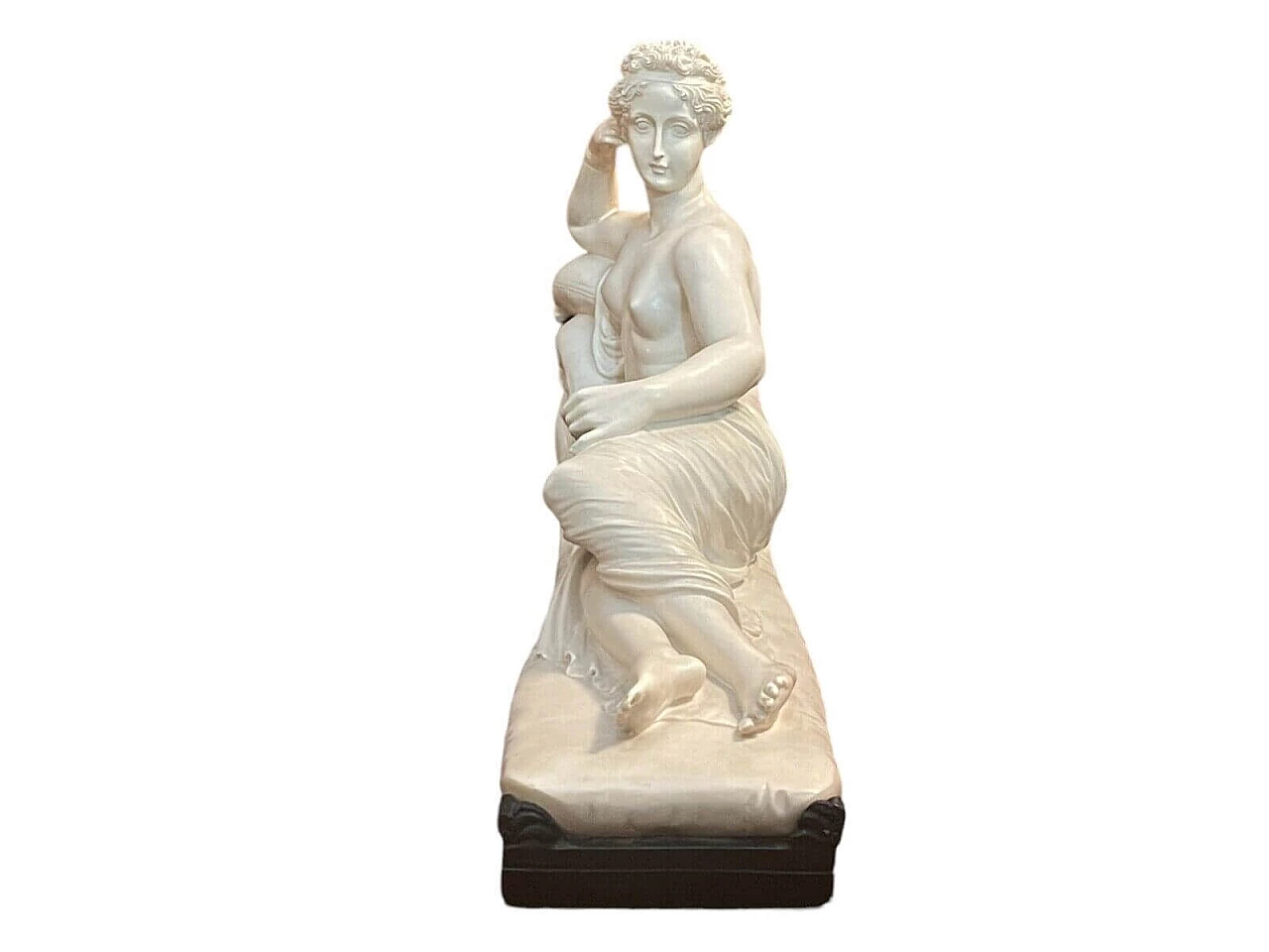 Gino Ruggeri, Paolina Bonaparte, scultura in alabastro con base in legno 6