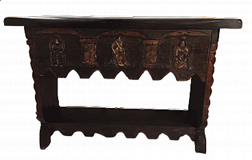 Catalan carved oak console, late 19th century