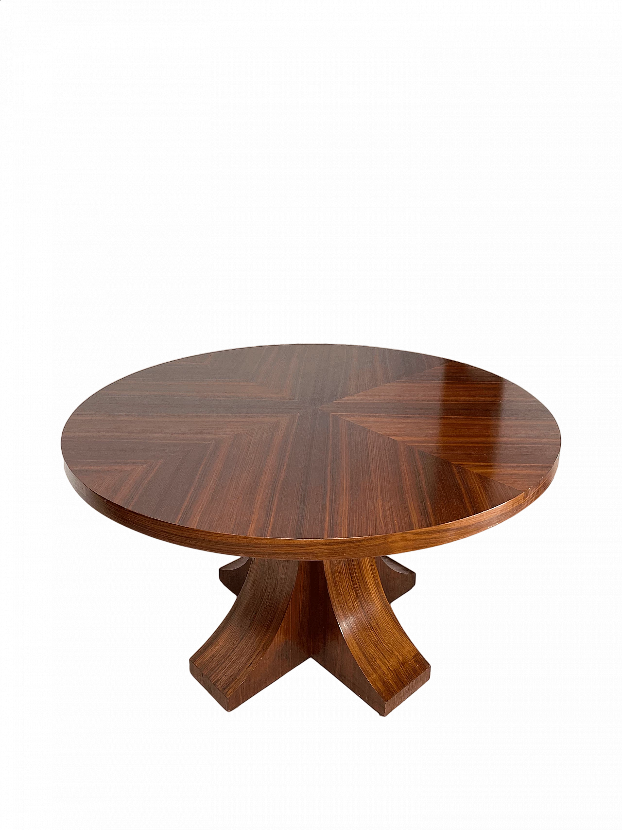 Round wood table, 1950s 14