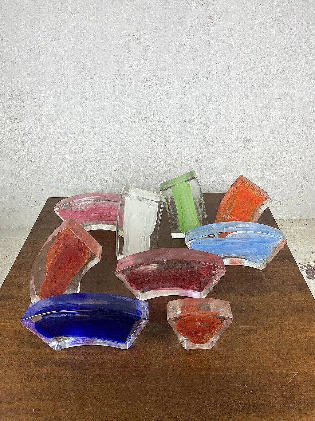 Murano glass bricks in various colours and sizes, 1990s 1