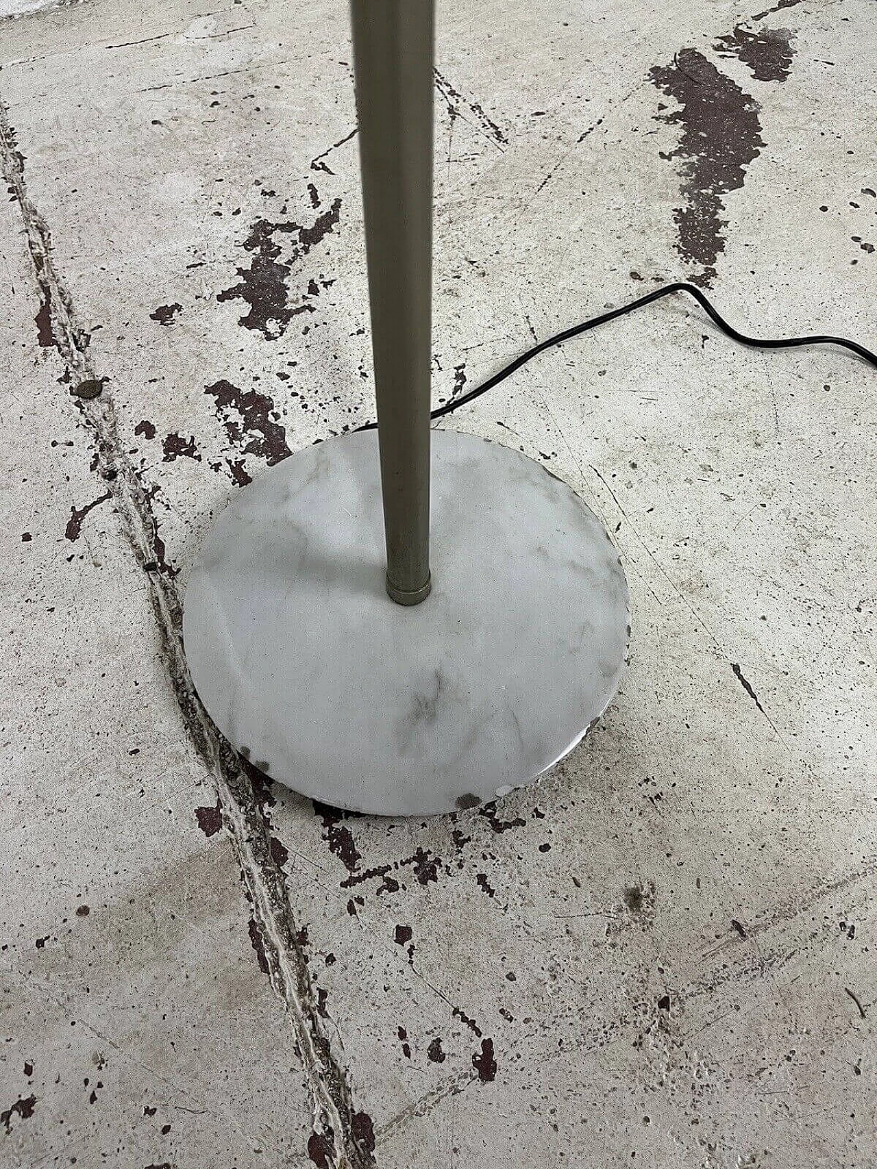 Marble, wood and glass floor lamp, 1950s 8