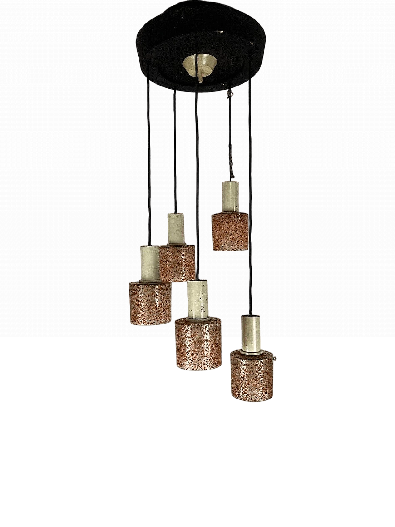 Five-light Space Age chandelier in coloured Murano glass, 1970s 12