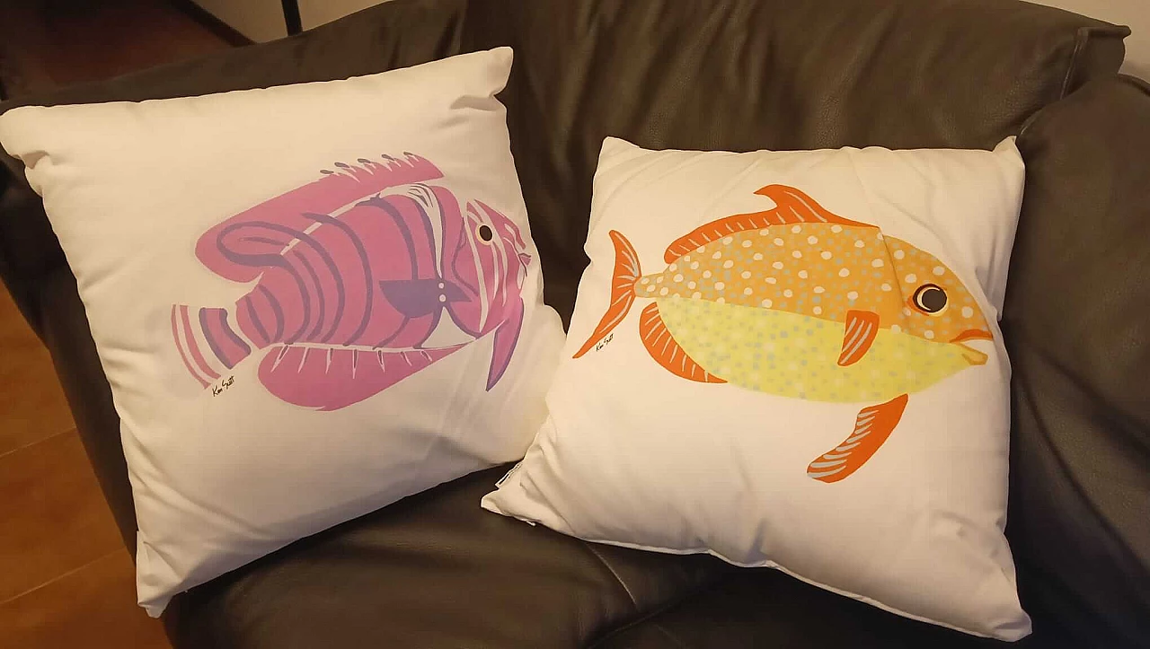 4 Cushions in maritime style by Ken Scott for Primalinea, 2000s 1