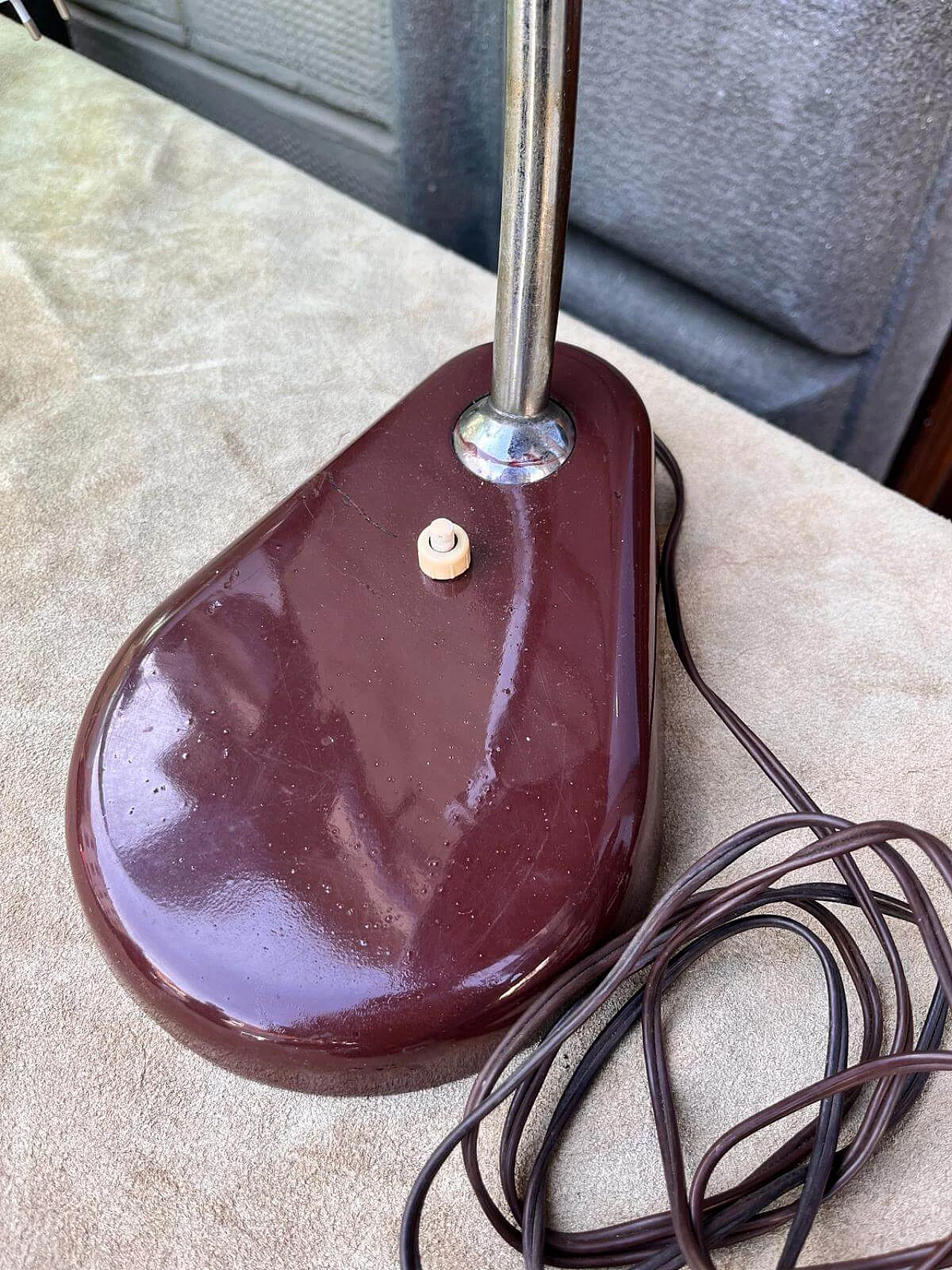 Pair of metal ministerial table lamps, 1950s 3