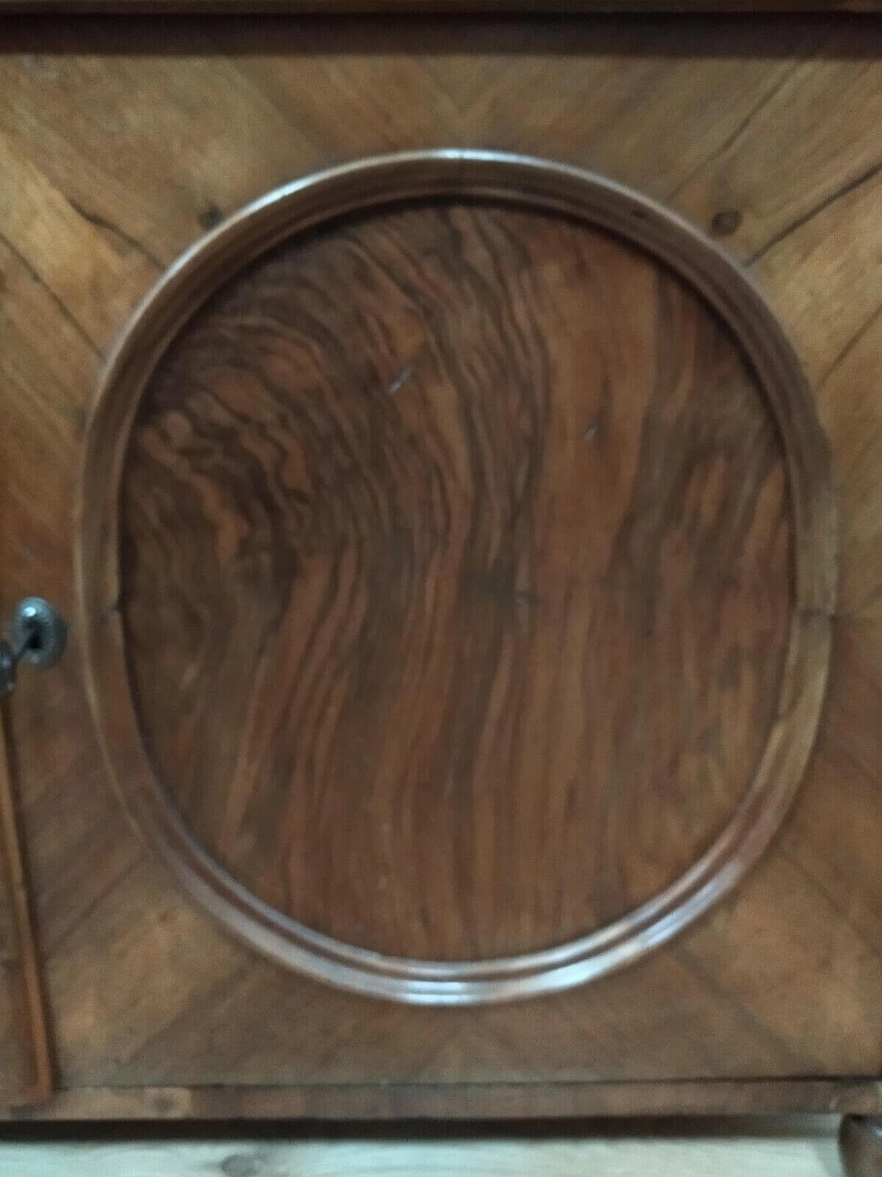 Walnut panelled sideboard with circular panelling, mid-19th century 5