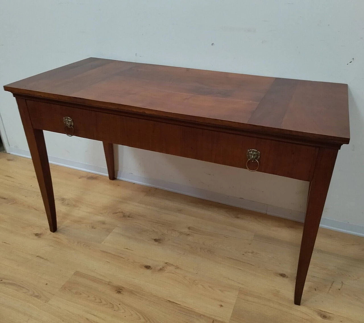 Directoire walnut table with drawer, late 18th century 1